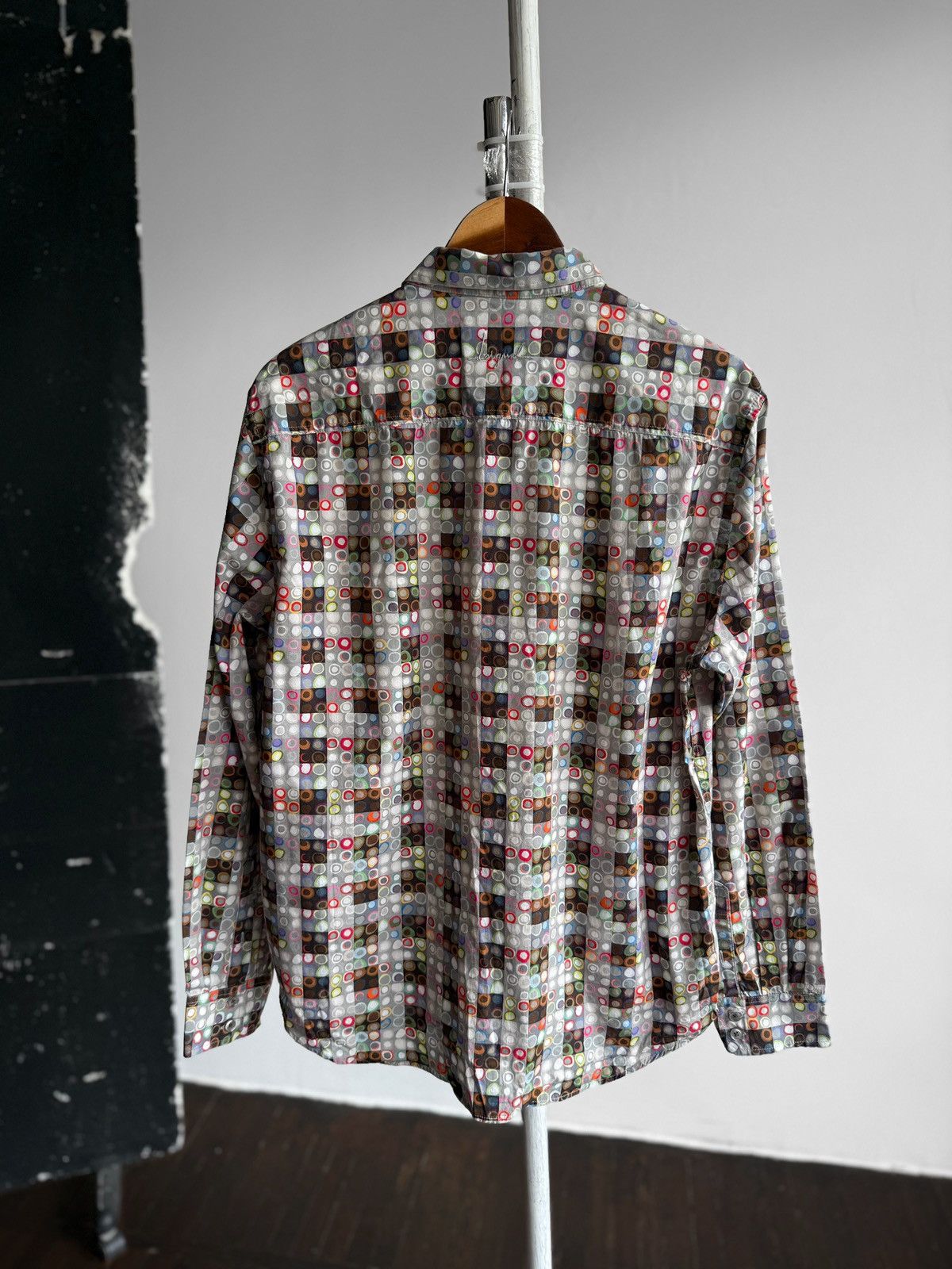 Desigual Desigual Multicolor Geometric Circle Print Long Sleeve Shirt Size US XL / EU 56 / 4 - 2 Thumbnail
