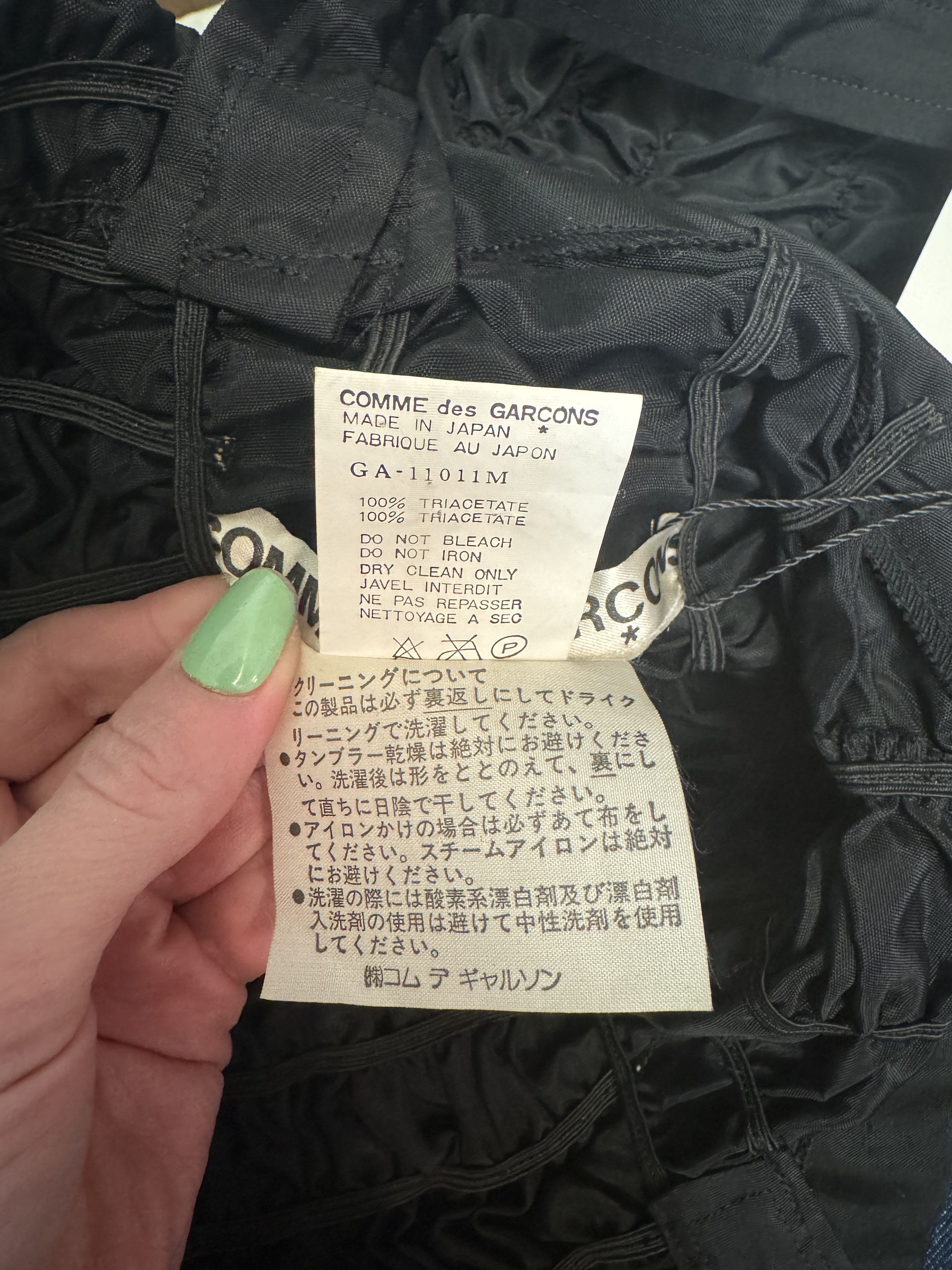 Comme des Garcons Vintage 1989 Comme Des Garçons Black Ruched Suspender Dress Size M / US 6-8 / IT 42-44 - 7 Thumbnail
