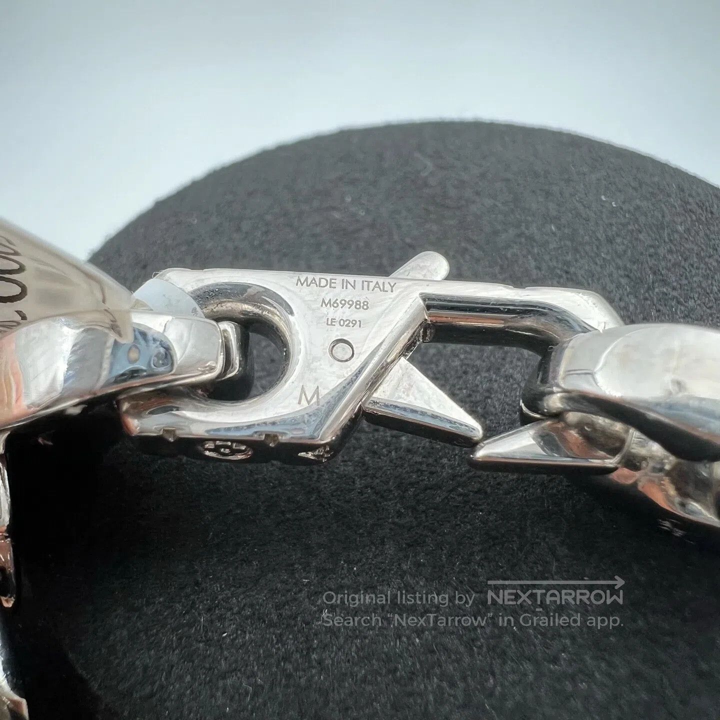 Louis Vuitton Louis Vuitton sizeM Silver Cuban Chain Bracelet Size ONE SIZE - 5 Thumbnail
