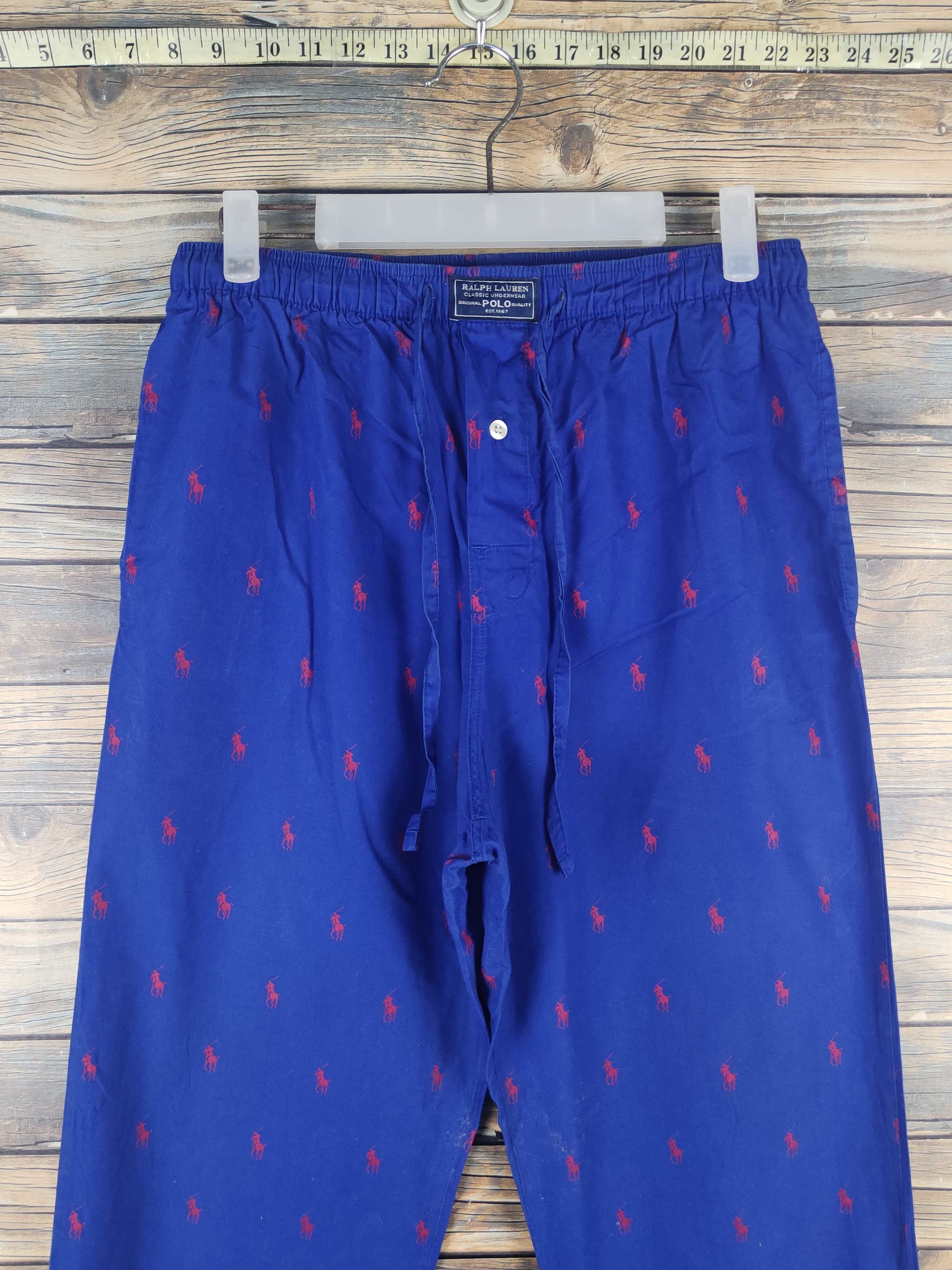Polo Ralph Lauren DL Polo Ralph Lauren Blue Sleep Pants #46-014 Size US 28 / EU 44 - 2 Thumbnail