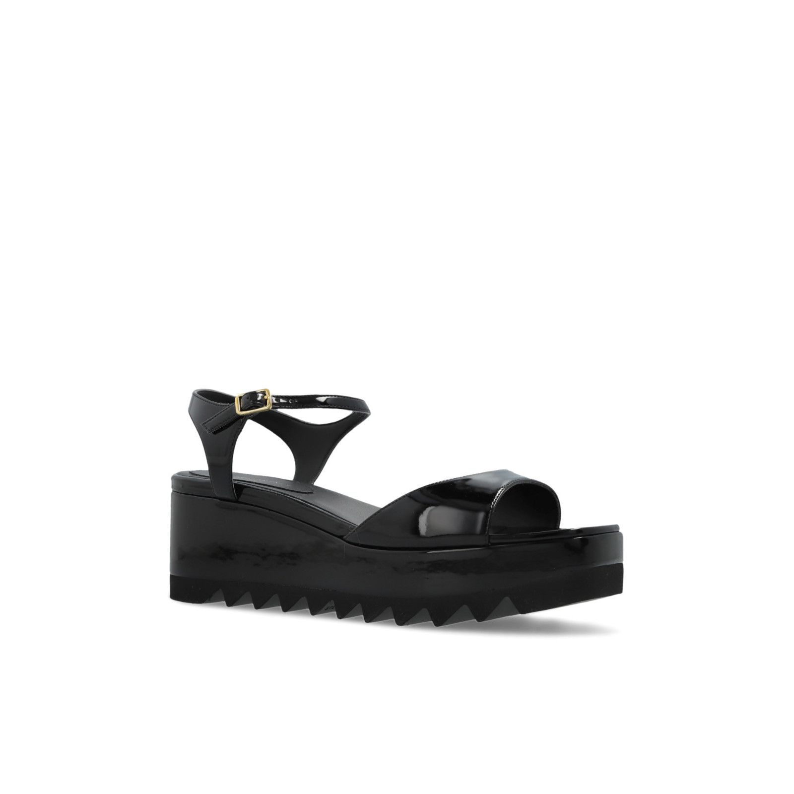 Stella McCartney STELLA MCCARTNEY Elyse Black Wedge Sandals New And Authentic Size US 10 / IT 40 - 2 Thumbnail