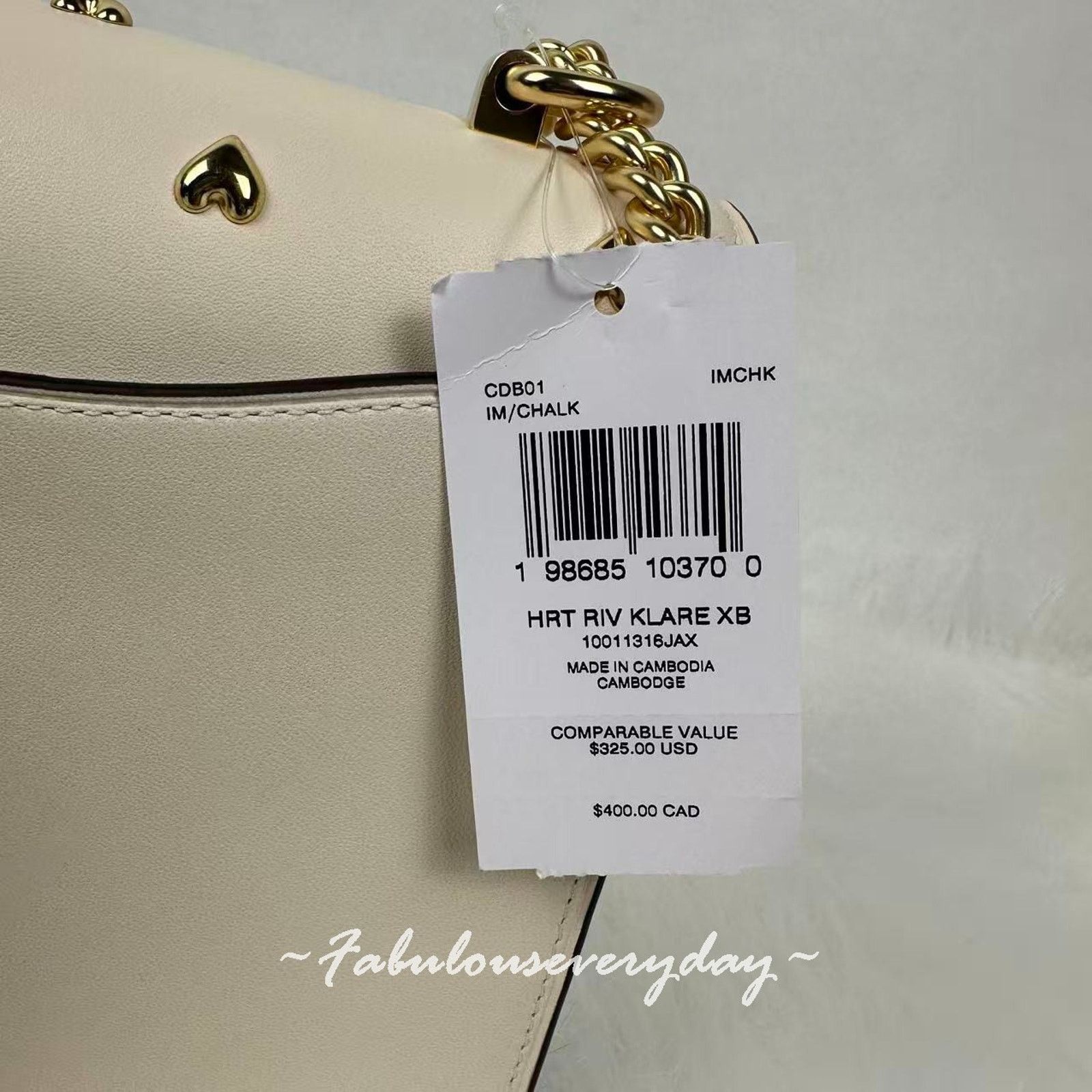 Coach Coach Klare Crossbody Bag Heart Rivets In Leather/Gold/Chalk Size ONE SIZE - 4 Thumbnail
