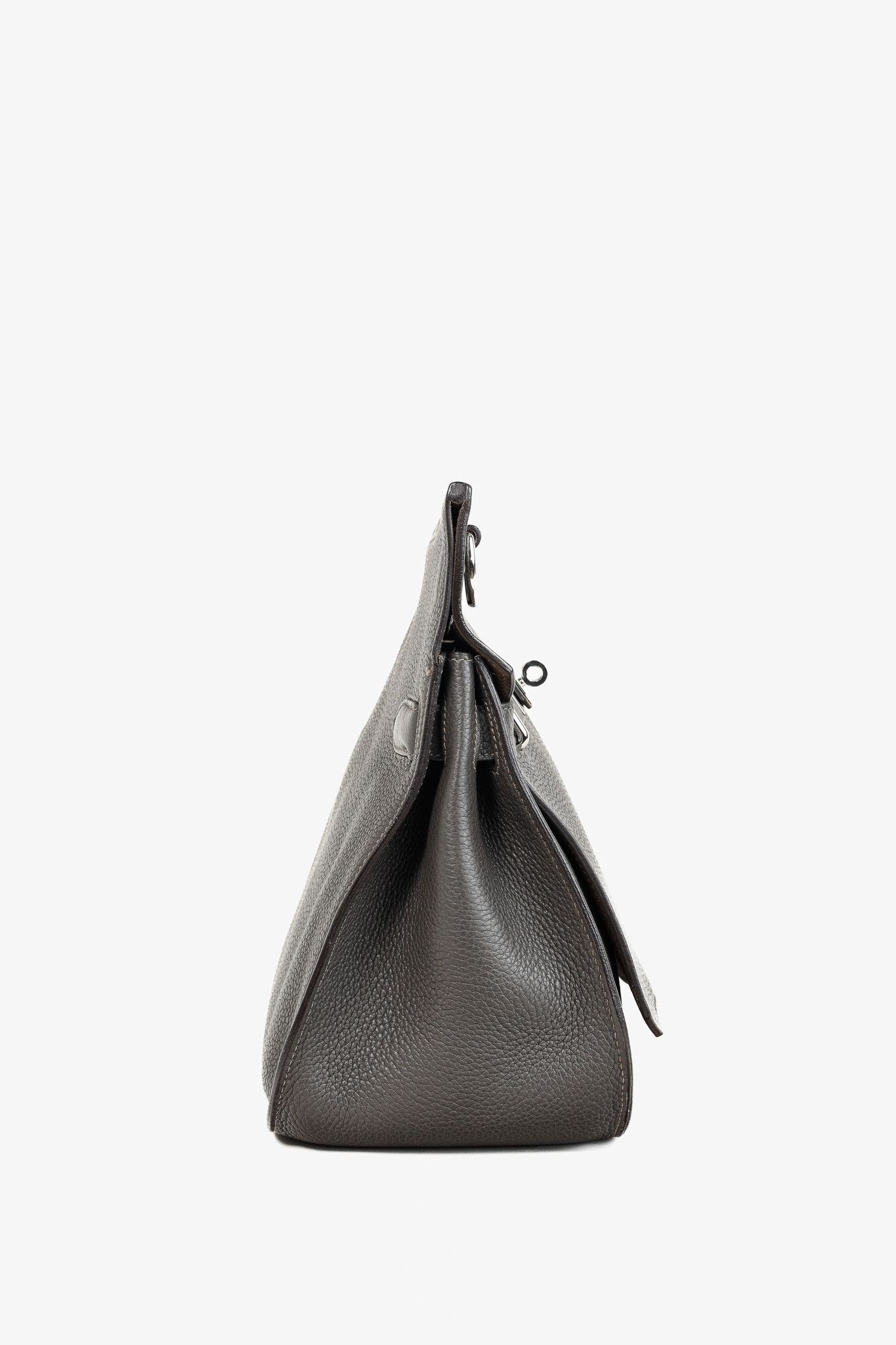 Hermes Hermes Jyspiere 34 Taurillon Clemence Graphite & Etoupe Bag Size ONE SIZE - 3 Thumbnail