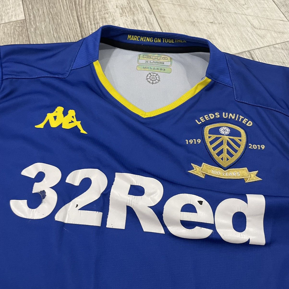 Kappa Kappa leeds united 32 red 100 years clepper jersey tee Size US L / EU 52-54 / 3 - 2 Thumbnail