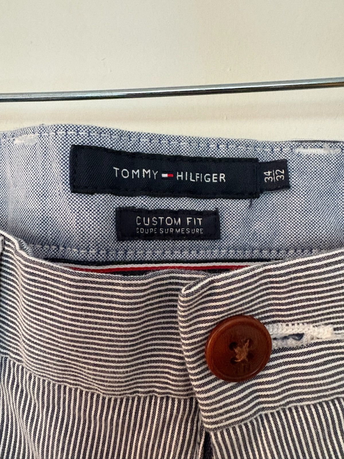 Tommy Hilfiger Tommy Hilfiger Custom Fit Seersucker Pants (34x32) Size US 34 / EU 50 - 3 Thumbnail