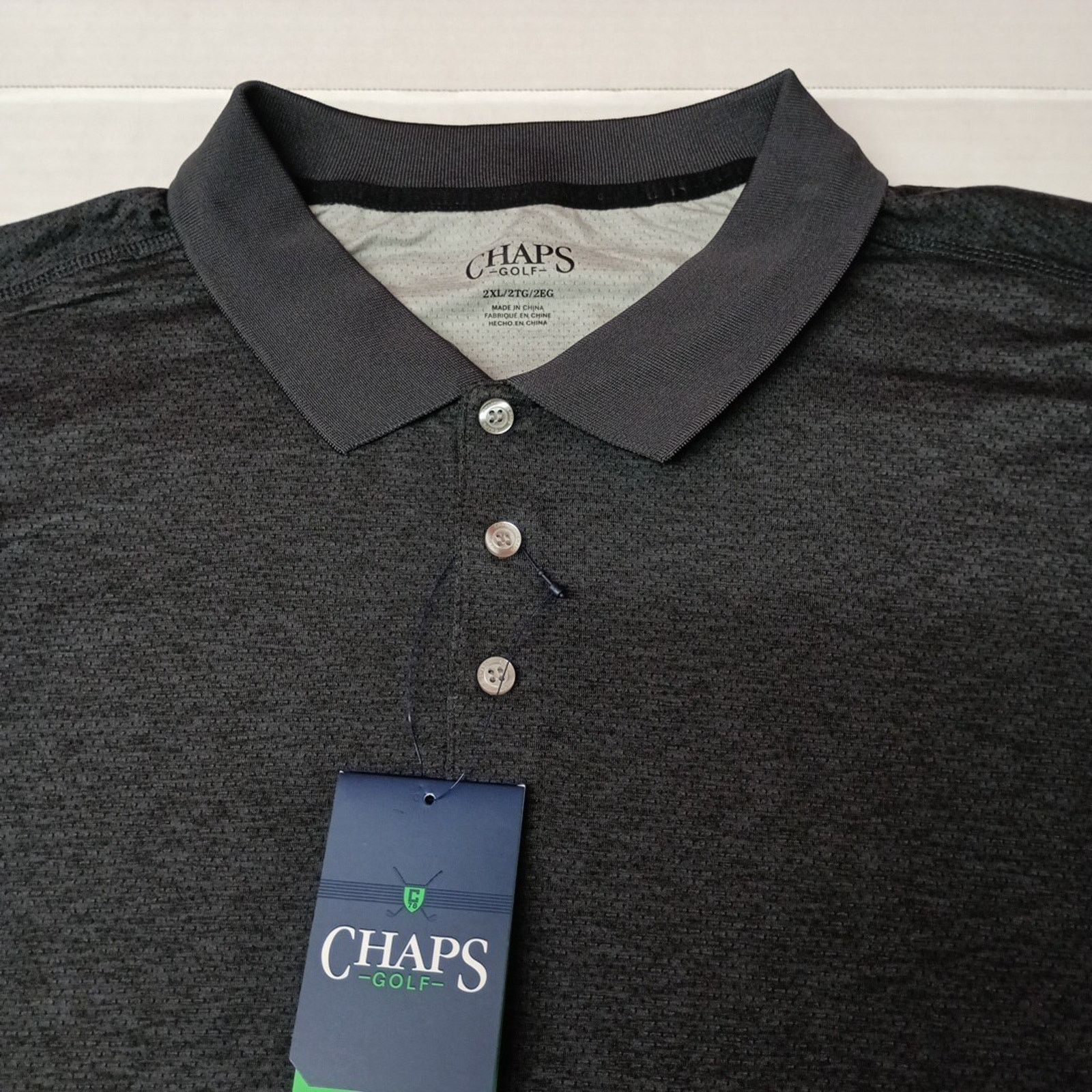 Chaps Chaps Golf Core Polo Shirt Men's 2XL Black 4-Way Stretch Size US XXL / EU 58 / 5 - 2 Thumbnail