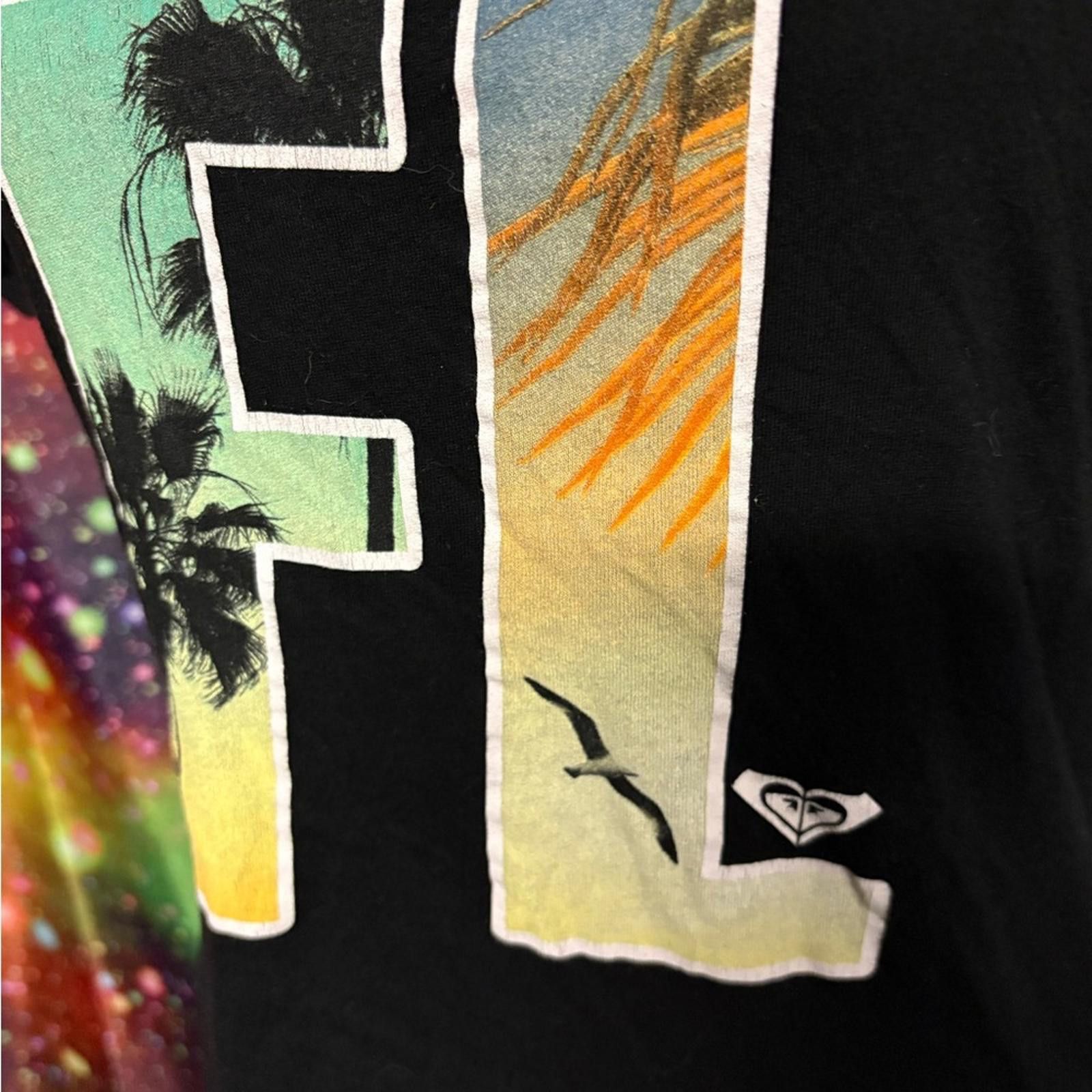 Royal Robbins Roxy Black Tee with Tropical Graphic Size S / US 4 / IT 40 - 3 Thumbnail