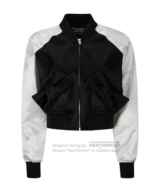 Comme des Garcons Comme des Garcons Bow Tie Detailing Satin Pilot Jacket Size M / US 6-8 / IT 42-44 - 1 Thumbnail