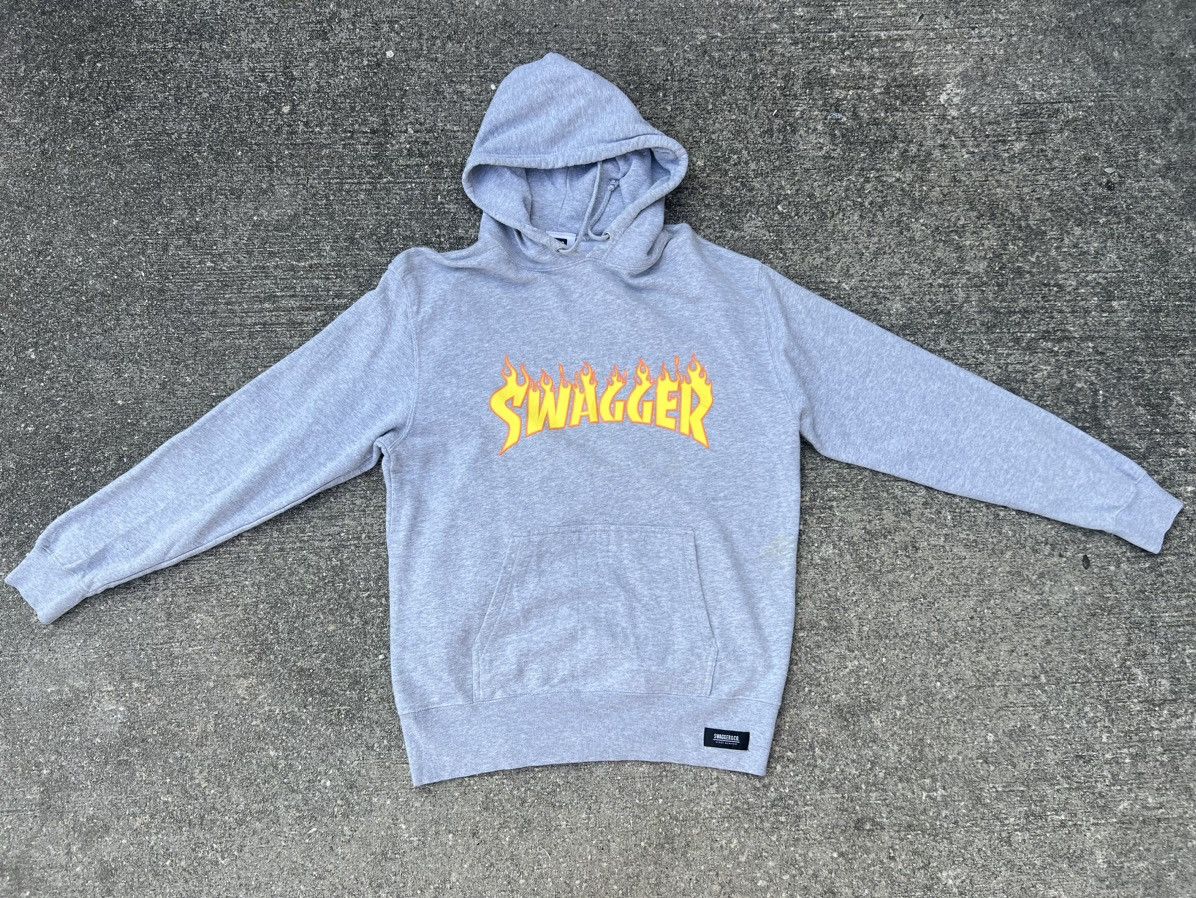 Swagger Swagger Japan Flames Spell Out Grey Hoodies Size US L / EU 52-54 / 3 - 1 Thumbnail