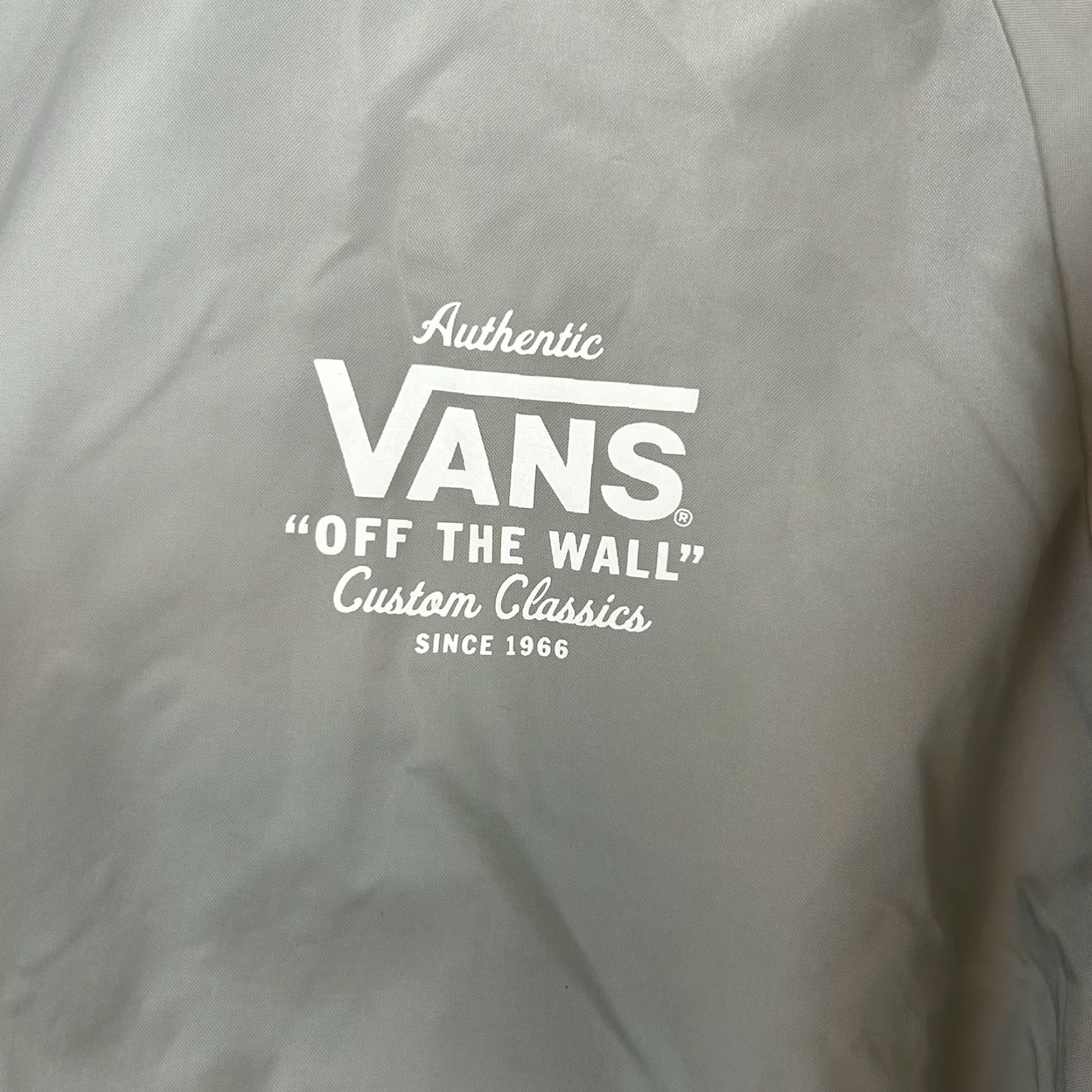 Vans VANS Off the Wall Jacket Mens M Gray Snap Button Long Sleeve Pockets Windbreaker Outdoors Casual Size US M / EU 48-50 / 2 - 7 Thumbnail