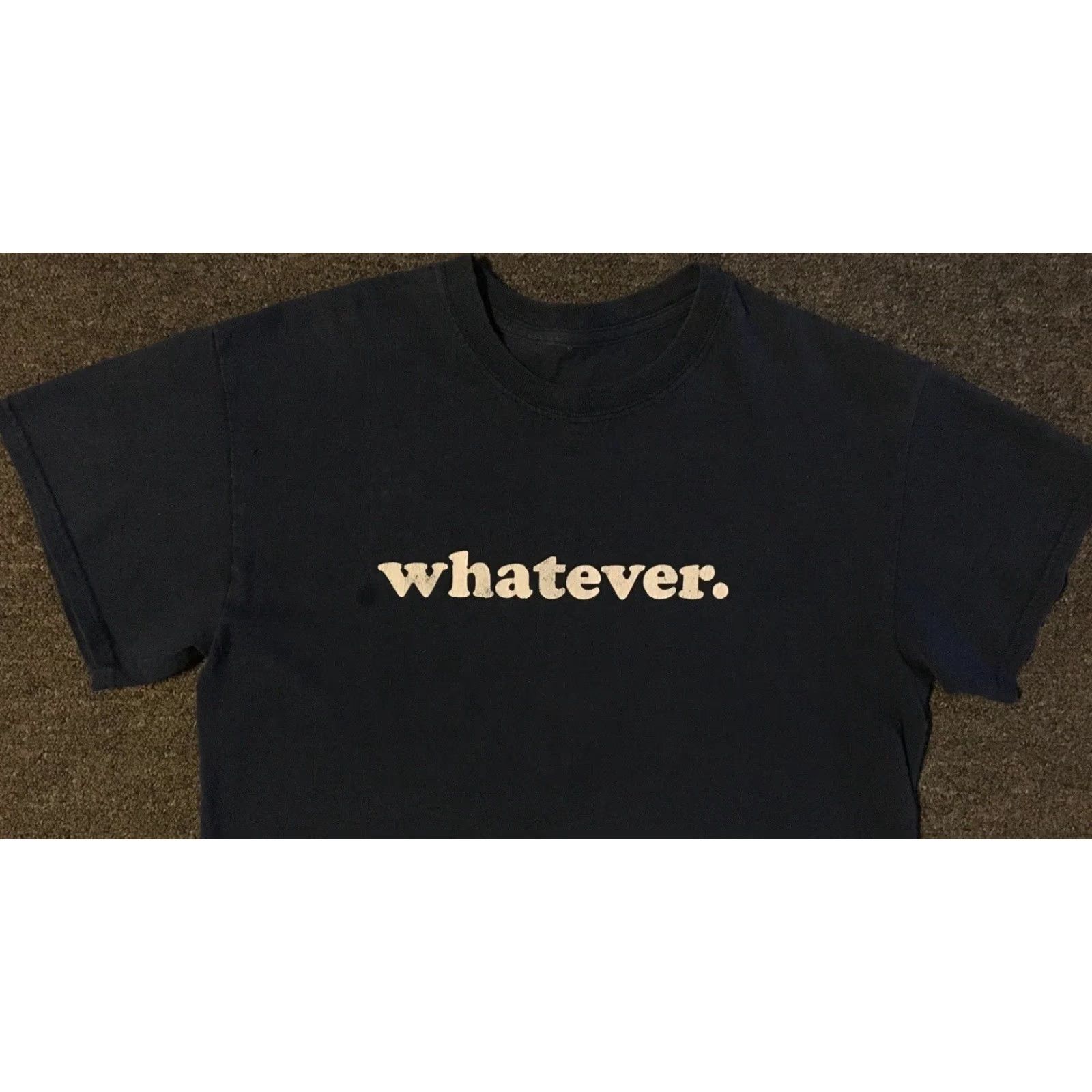 Vintage Vtg Whatever Faded Distress Shirt S M Grunge Sarcasm Funny Saying Skate Y2K 90s Shirt Mens Blue Size US S / EU 44-46 / 1 - 4 Thumbnail