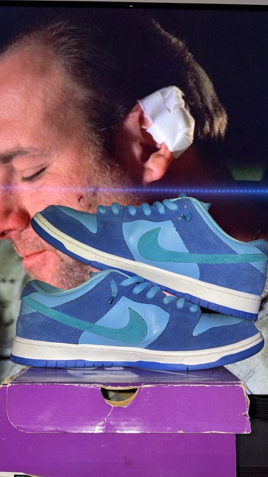 Nike SB Nike SB dunk low Blue Raspberry size 13 Size US 12 / EU 45 - 2 Thumbnail