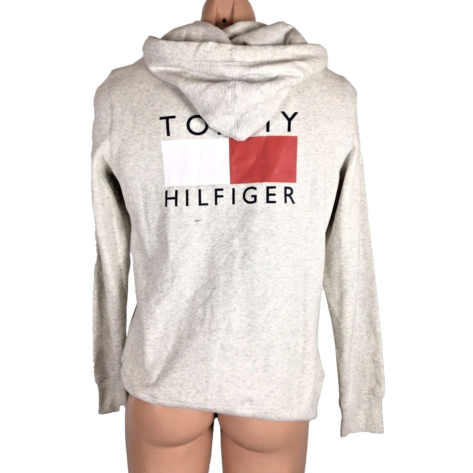 Tommy Hilfiger VINTAGE Tommy Hilfiger Hoodie Mens L Gray Full Zip Spell Out Sweatshirt NWT Size US L / EU 52-54 / 3 - 2 Thumbnail