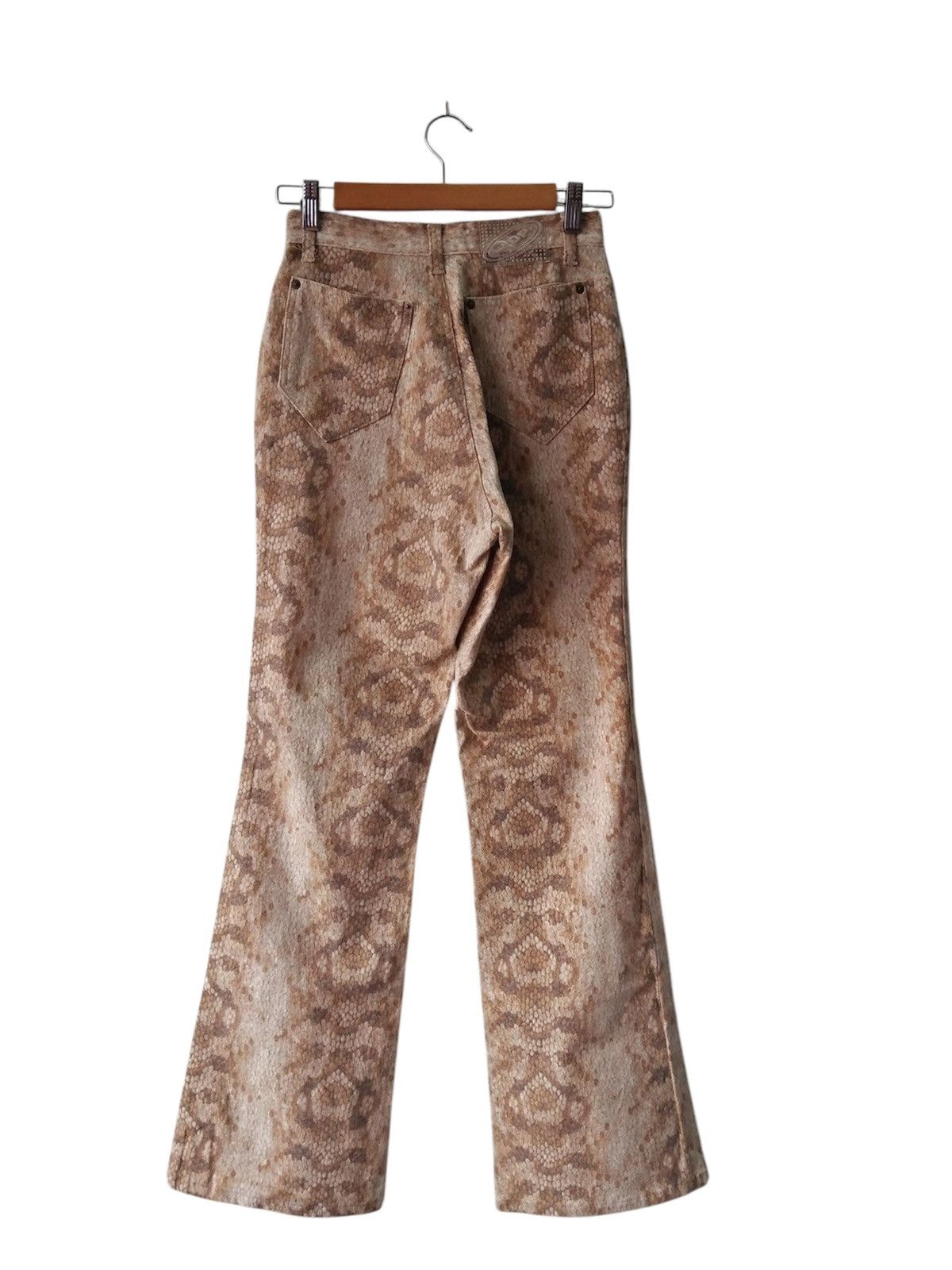 If Six Was Nine Rare!! Vintage Snake Skin ROUX DI PERFE Flare Jeans Size US 28 / EU 44 - 2 Thumbnail