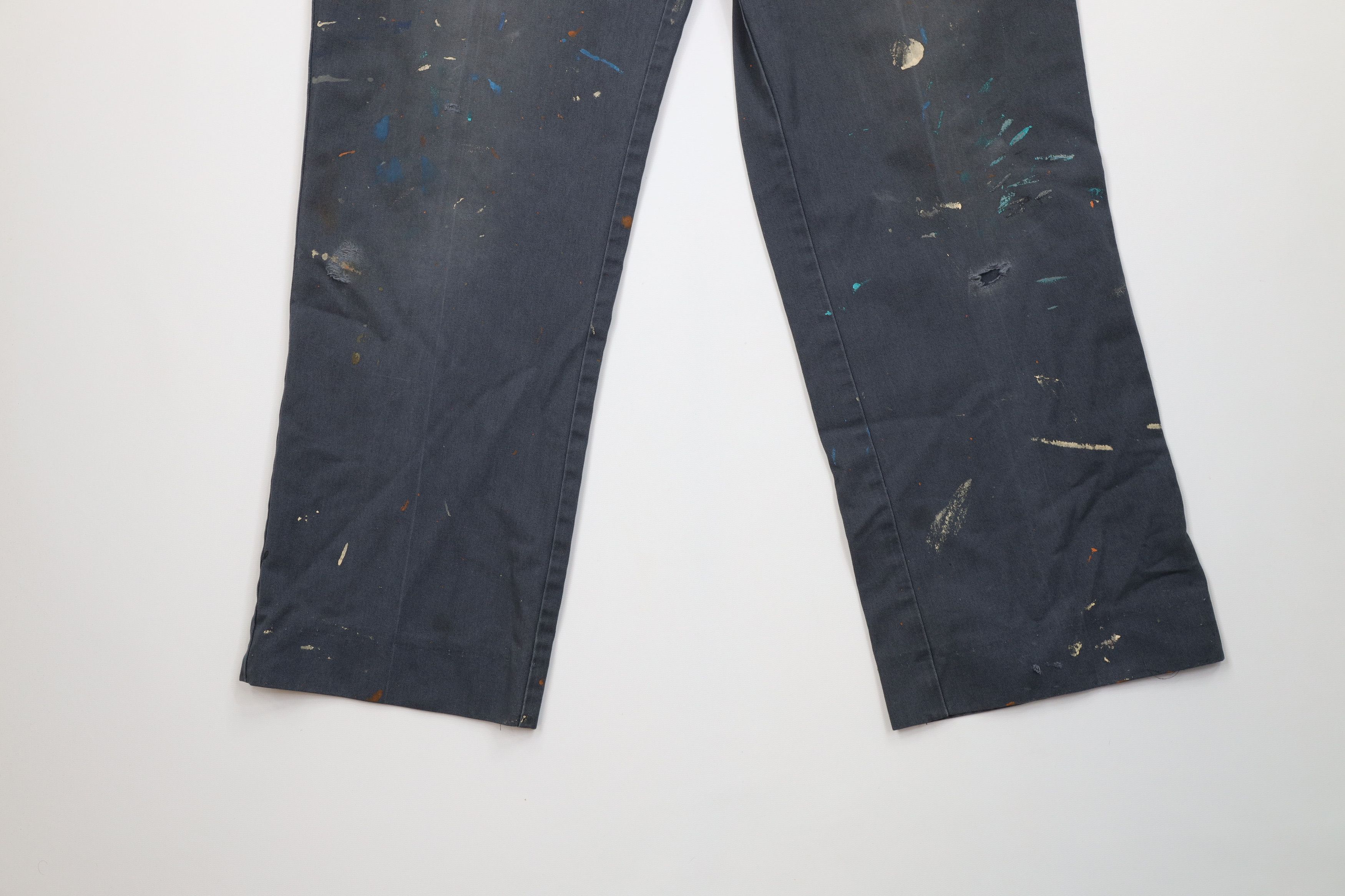 Vintage Vintage 90s Streetwear Workwear Mechanic Wide Leg Pants Gray Size US 32 / EU 48 - 4 Thumbnail