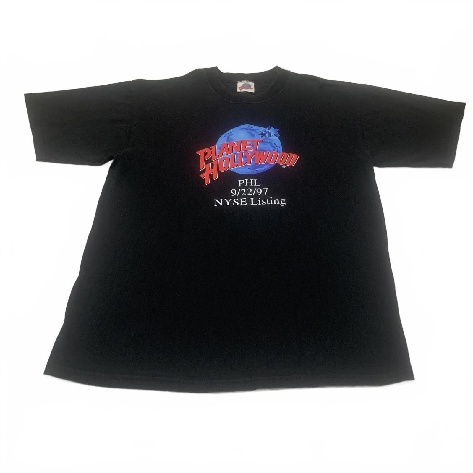 Planet Hollywood Vintage Planet Hollywood PHL 9/22/97 NYSE Listing Black Tee Size ONE SIZE - 1 Thumbnail