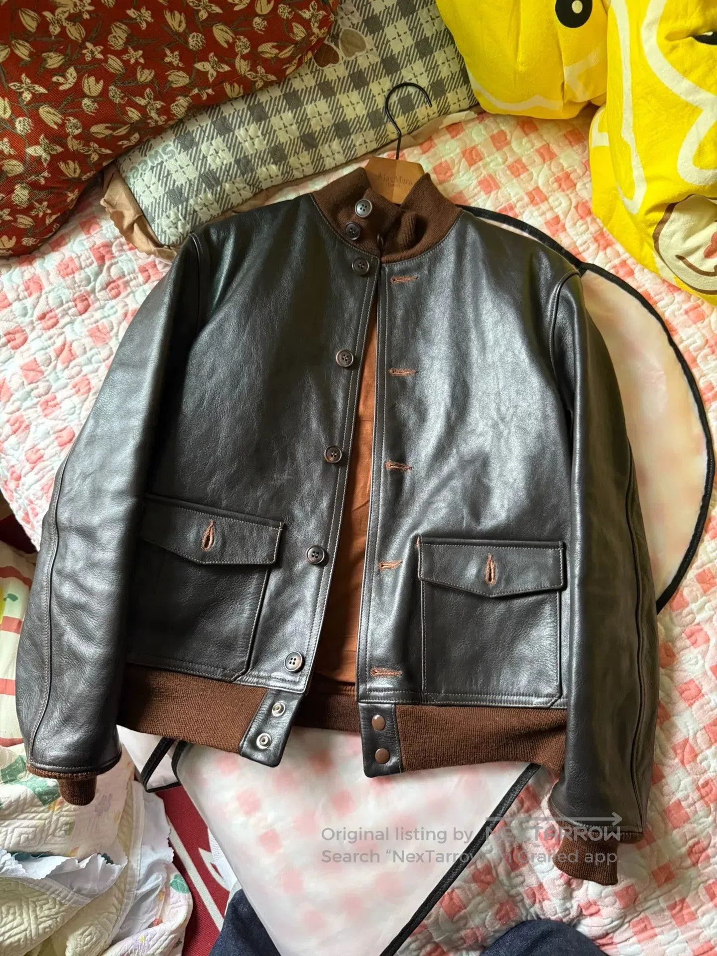The Real McCoy's realmcCoy A-1 leather jacket in brown. Size US M / EU 48-50 / 2 - 1 Thumbnail