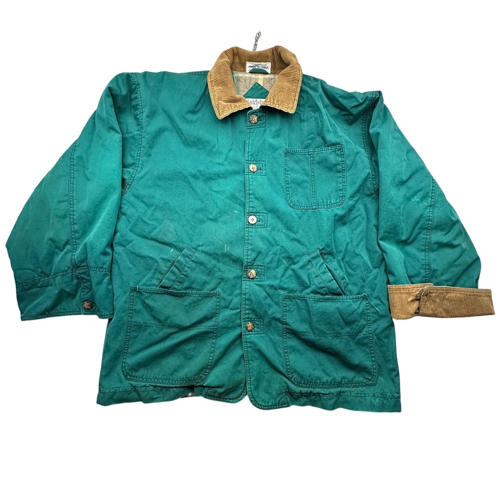 Other VTG 90s Saddlebrook Plaid Lined Barn Chore Canvas Coat Large Size US L / EU 52-54 / 3 - 1 Thumbnail
