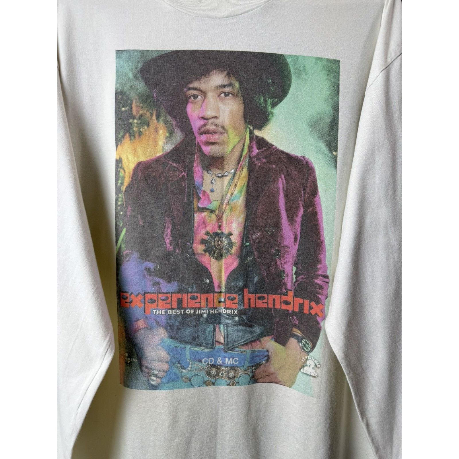 Jimi Hendrix 💥 Rare! 1990’s Vintage Jimi Hendrix Longsleeve Big Print Size US XL / EU 56 / 4 - 3 Thumbnail