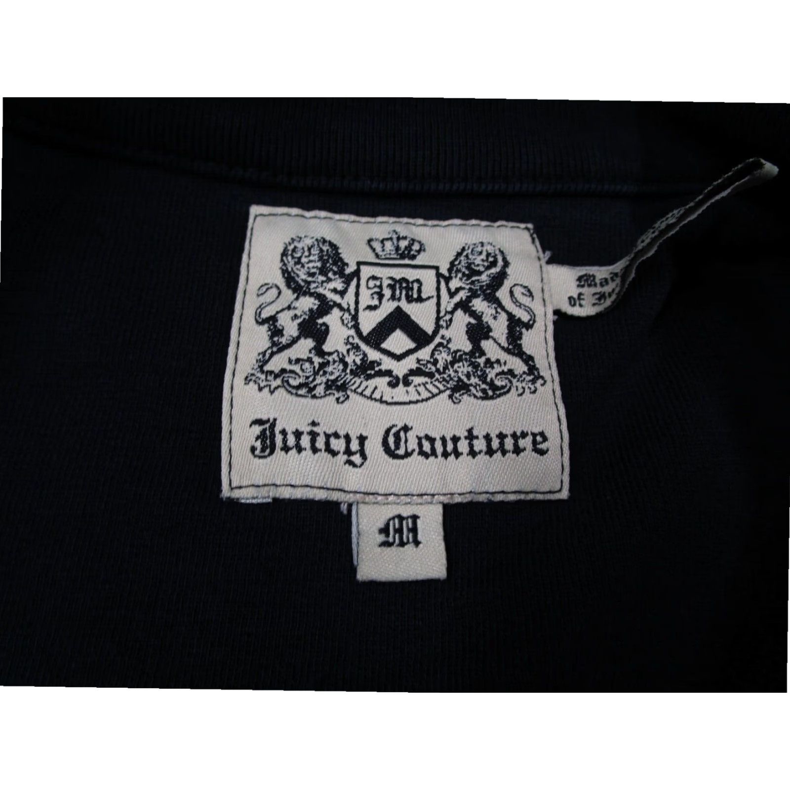 Juicy Couture Juicy Couture Women's Black Full Zip Military Jacket Medium Cotton USA Made Size M / US 6-8 / IT 42-44 - 3 Thumbnail