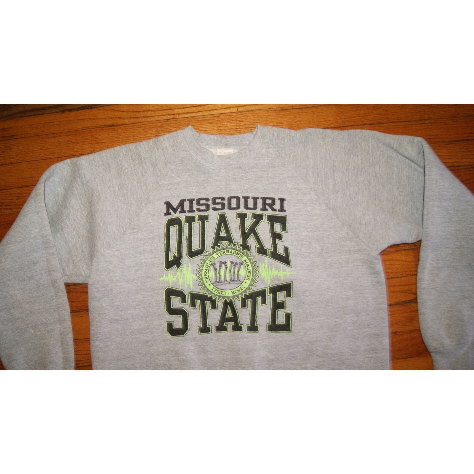 Fruit Of The Loom VTG MISSOURI STATE XL Sweatshirt Earthquake Madrid Fault Size US XL / EU 56 / 4 - 1 Thumbnail