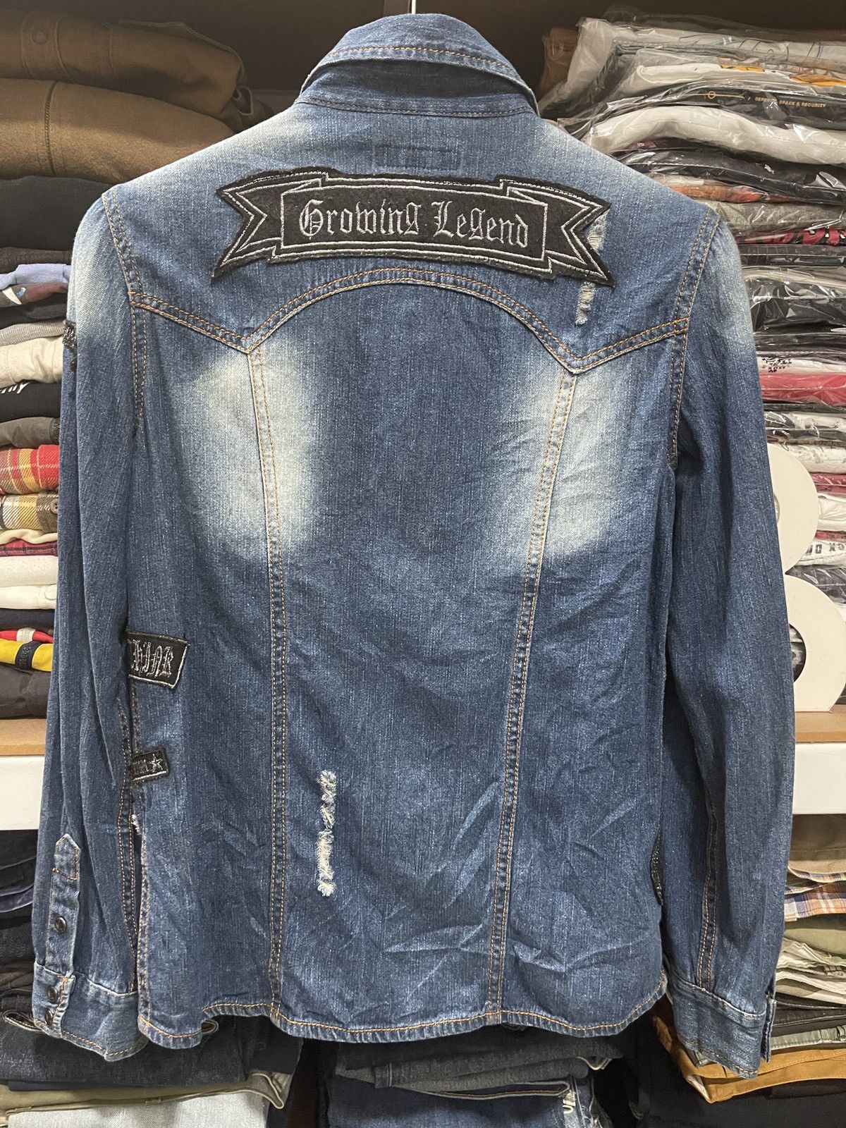 If Six Was Nine × In The Attic × Japanese Brand In The Attic Denim Long Sleeve Distressed Jacket Size M Size M / US 6-8 / IT 42-44 - 12 Thumbnail