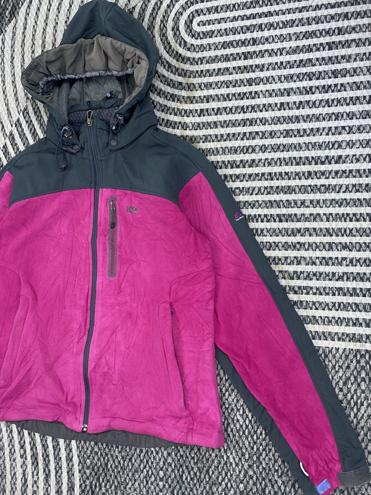 Japanese Brand Vintage K2 Wind Stopper Fleece Zipper Jacket Size S / US 4 / IT 40 - 4 Thumbnail
