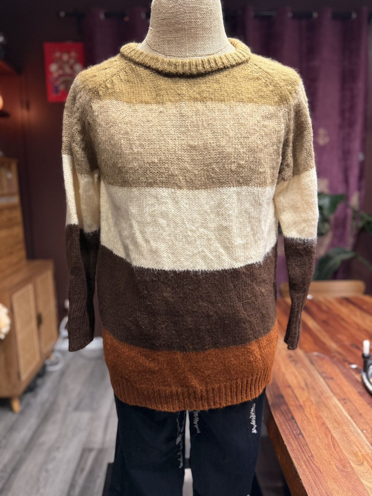 Other CHINSTUDIO Color Block Knit Sweater – Earth Tone Stripes Size M / US 6-8 / IT 42-44 - 1 Thumbnail