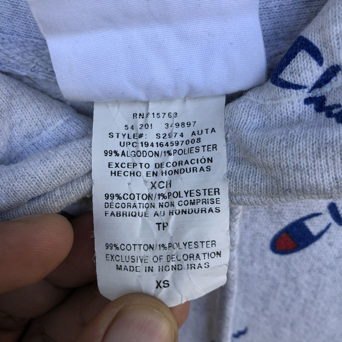 Champion Vintage Champion Reverse Weave all-over script print hoodie Size XS / US 0-2 / IT 36-38 - 8 Thumbnail