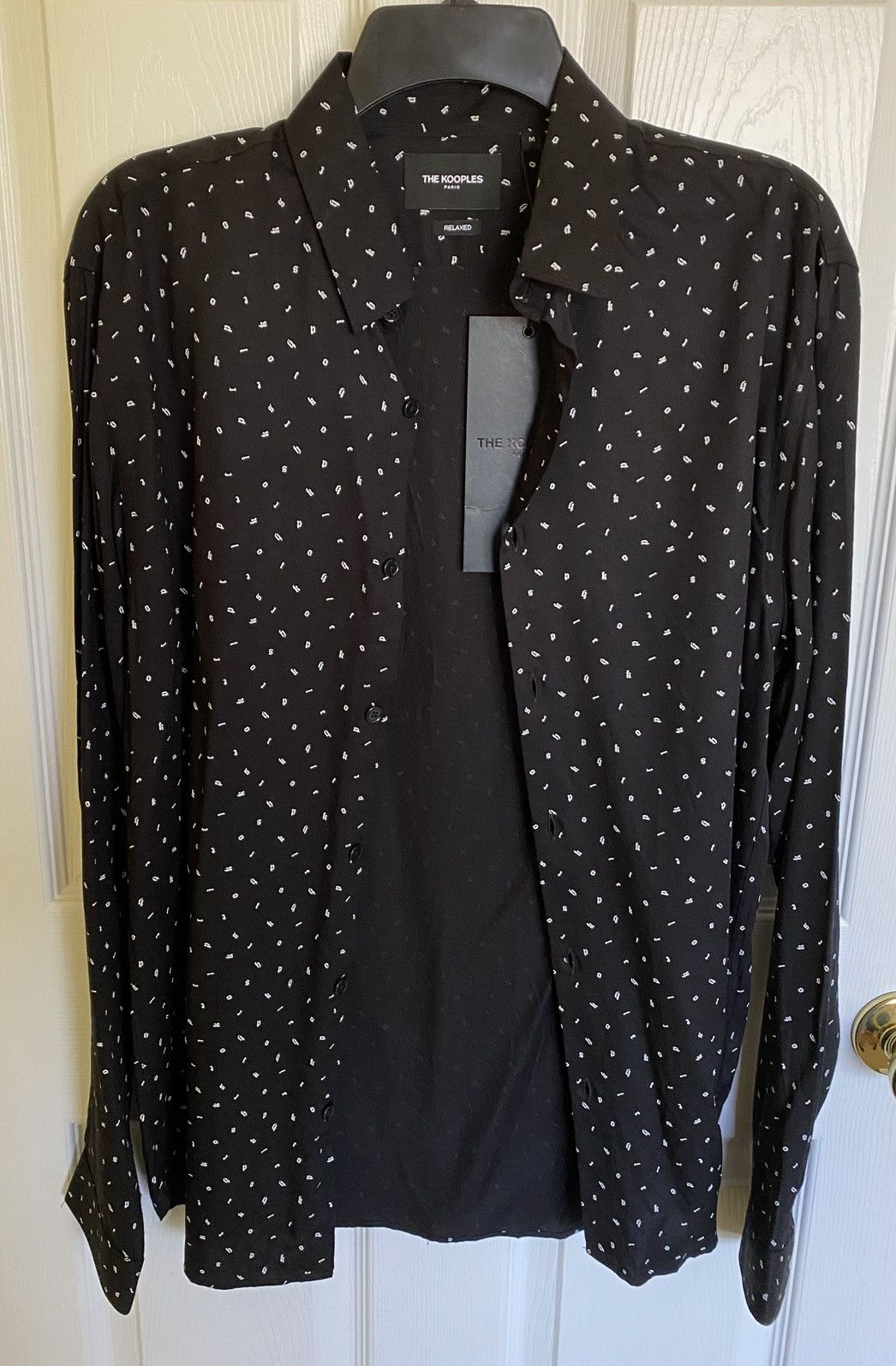 The Kooples The Kooples Men’s Black Letters Shirt Medium Size US M / EU 48-50 / 2 - 2 Thumbnail