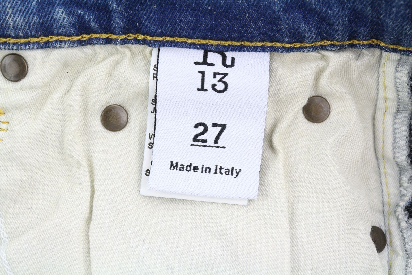 R13 JANE 27 Kelly Stretch Flared Washed Faded Zip 85429 Size 27" / US 4 / IT 40 - 9 Thumbnail