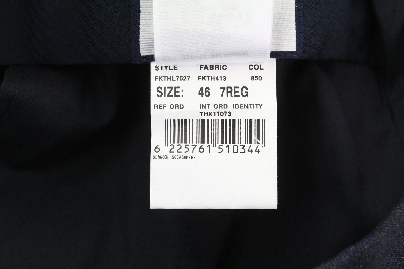 Tommy Hilfiger LARDINI 46 Blue Patterned Wool Cashmere Slim Trousers 85318 Size US 30 / EU 46 - 14 Thumbnail