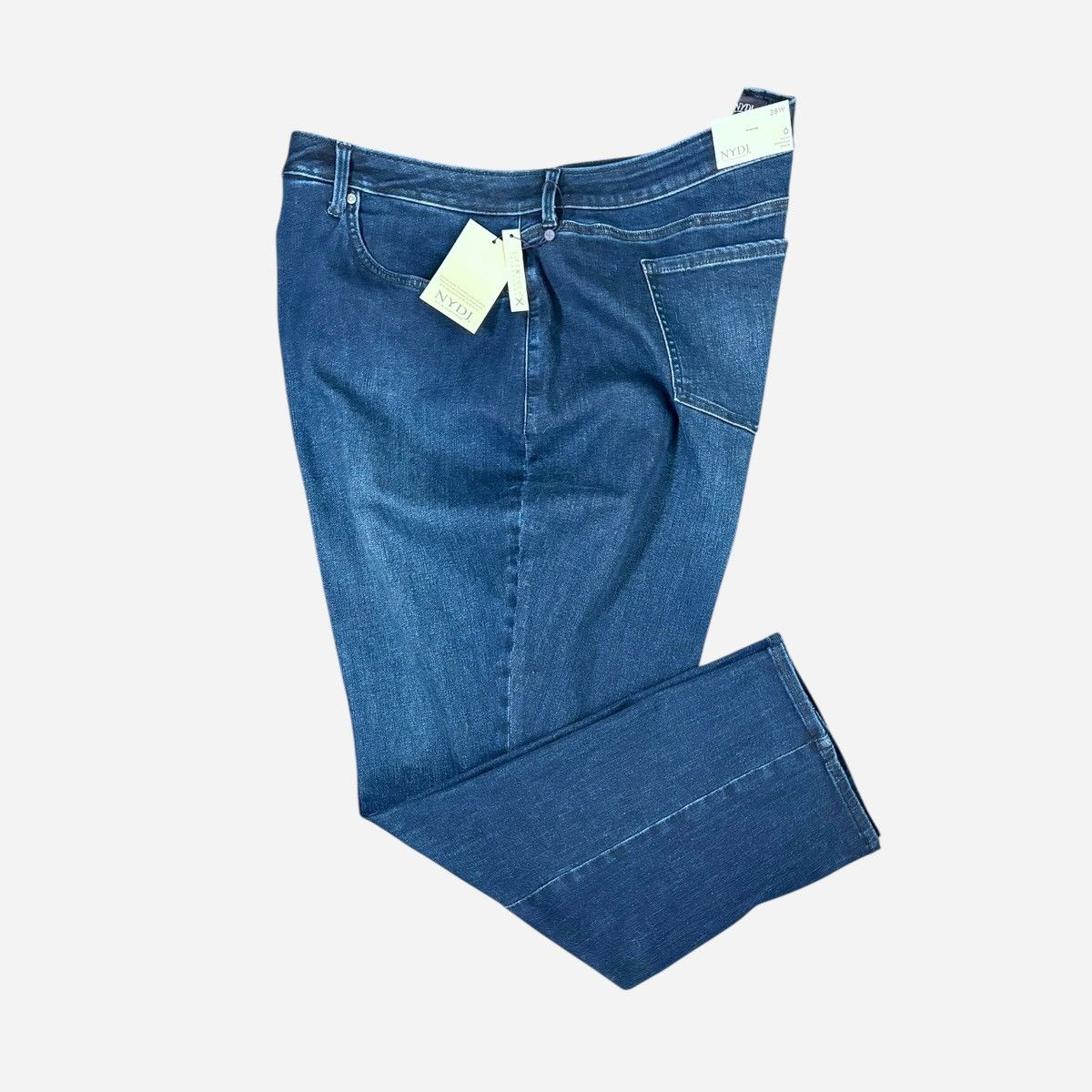 NYDJ NYDJ Women’s Plus Size Emma Dark Blue Jeans Sz 28W Size 36" / US 14 / IT 50 - 4 Thumbnail