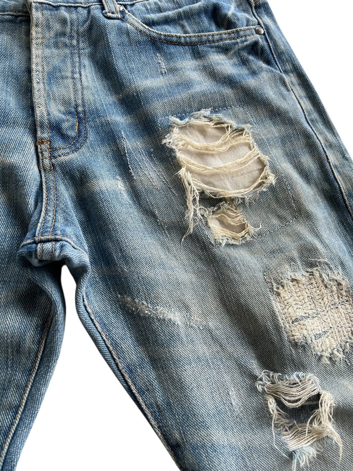 Japanese Brand Tokyo Rush Distressed Boro Flare Denim Size US 32 / EU 48 - 12 Thumbnail