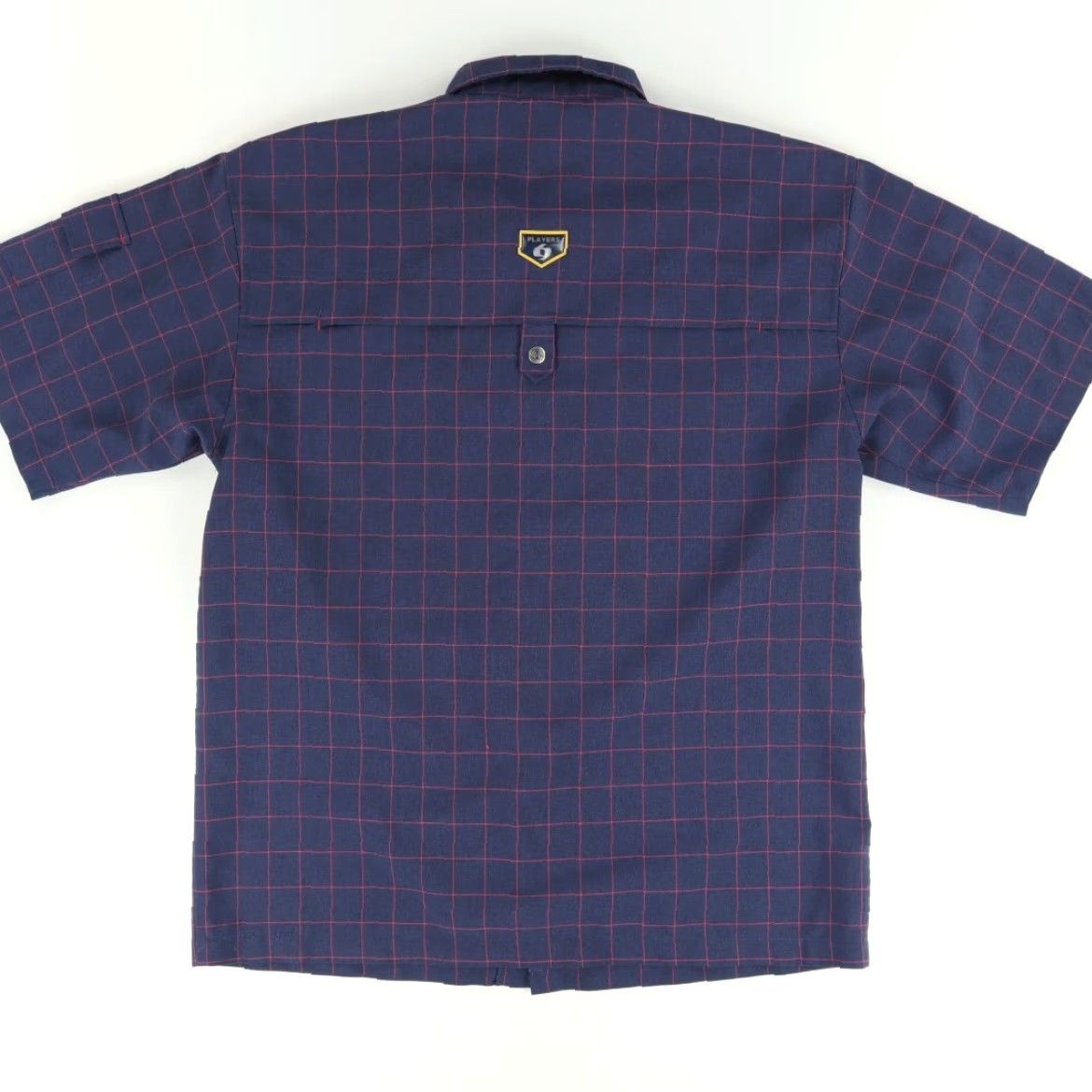Vintage Players69 Grid Polyester Striped Button Up Shirt Navy Blue Men's L Shirt Size US L / EU 52-54 / 3 - 4 Thumbnail