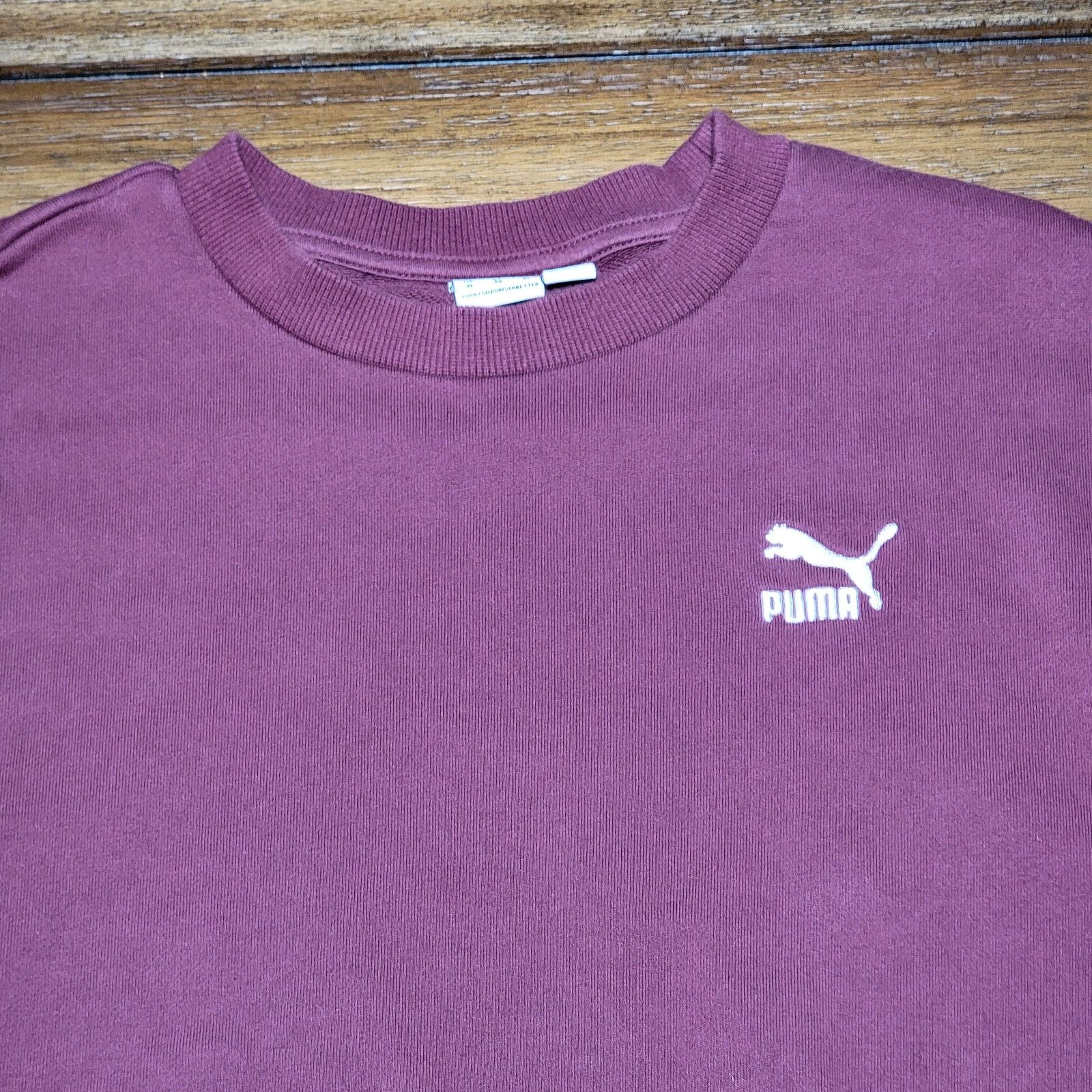 Puma Puma LS Maroon Pull-Over Oversized Sweat Shirt - Size XL Size XL / US 12-14 / IT 48-50 - 2 Thumbnail