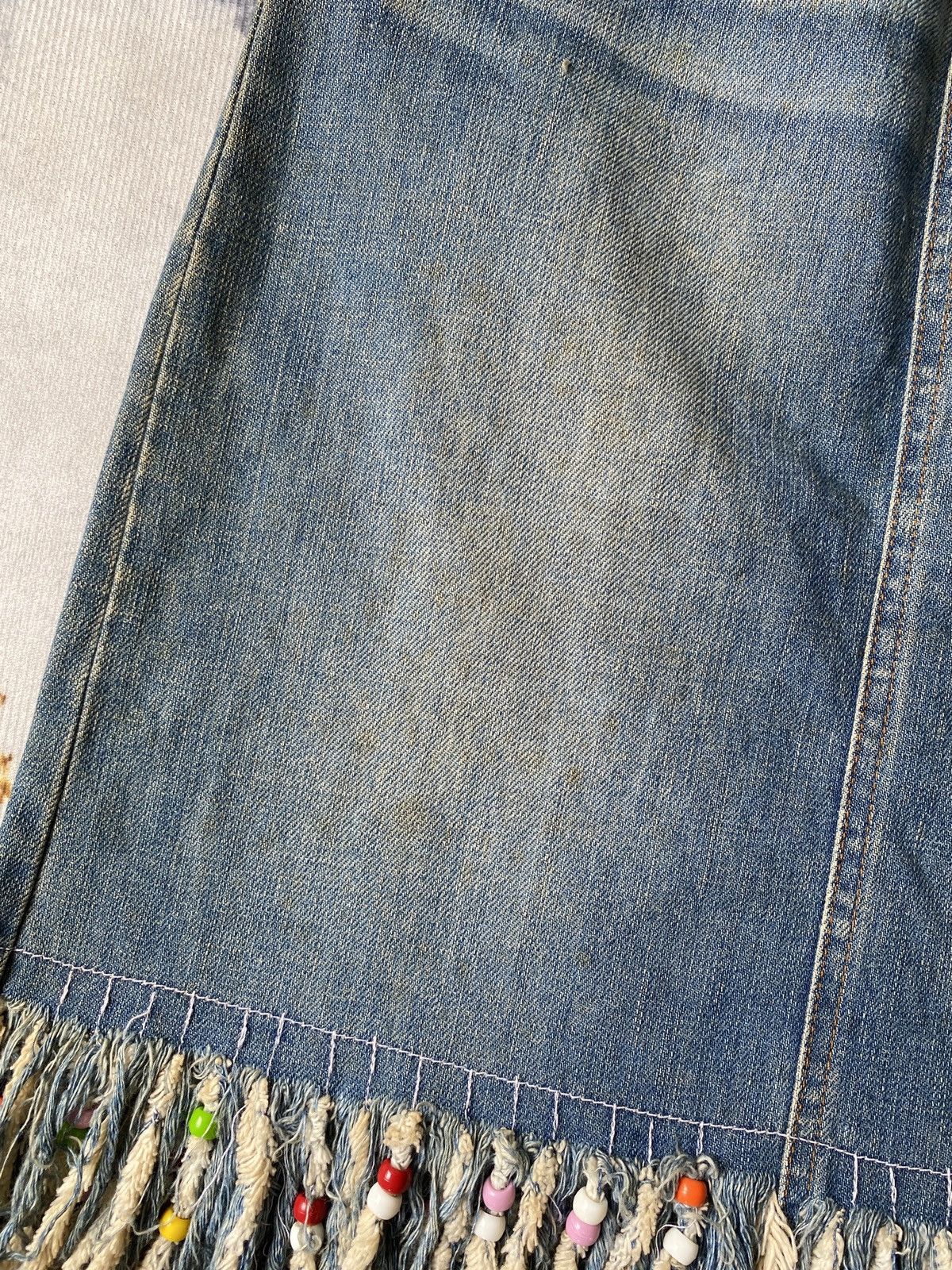 Dolce & Gabbana Vintage 90’s Dolce & Gabbana Distressed Midi Skirt Size 25" / US 0 / IT 36 - 10 Thumbnail