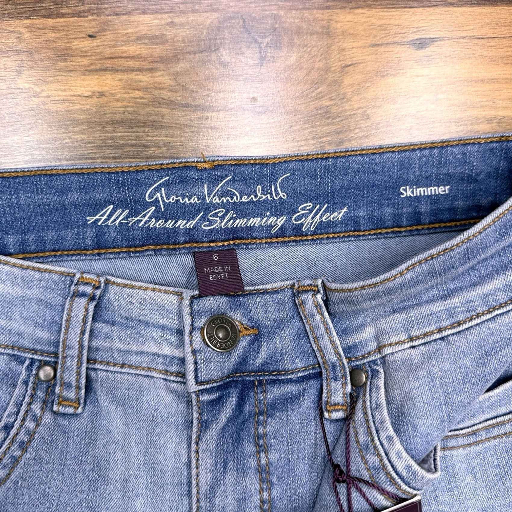 Gloria Vanderbilt Gloria Vanderbilt Kaia Skimmer Jeans Womens 6 Sanibel Mid Rise Stretch New Size 28" / US 6 / IT 42 - 5 Thumbnail