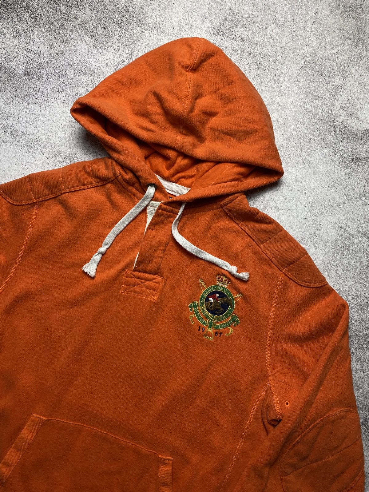 Polo Ralph Lauren Polo Ralph Lauren orange vintage hoodie big logo sweatshirt Size US M / EU 48-50 / 2 - 3 Thumbnail