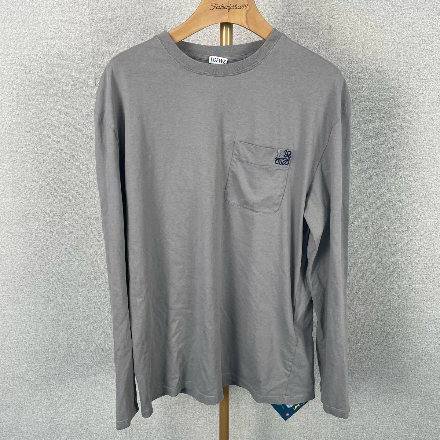 Loewe Gray Cotton Long-Sleeve T-Shirt
