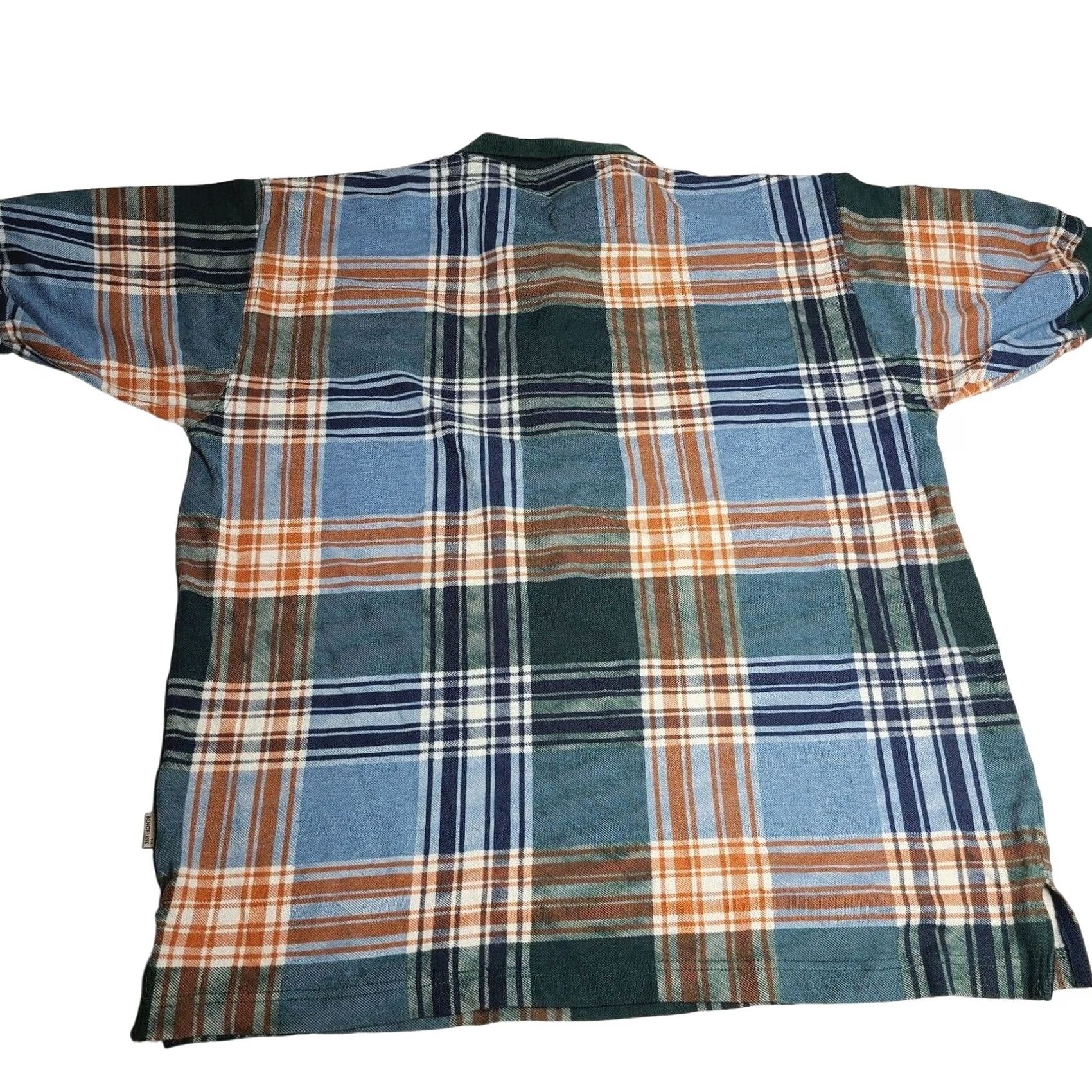 Vintage VINTAGE Benchline Mens Polo Shirt Short Sleeve Check 90s Green Brown M Mens Size US M / EU 48-50 / 2 - 8 Thumbnail