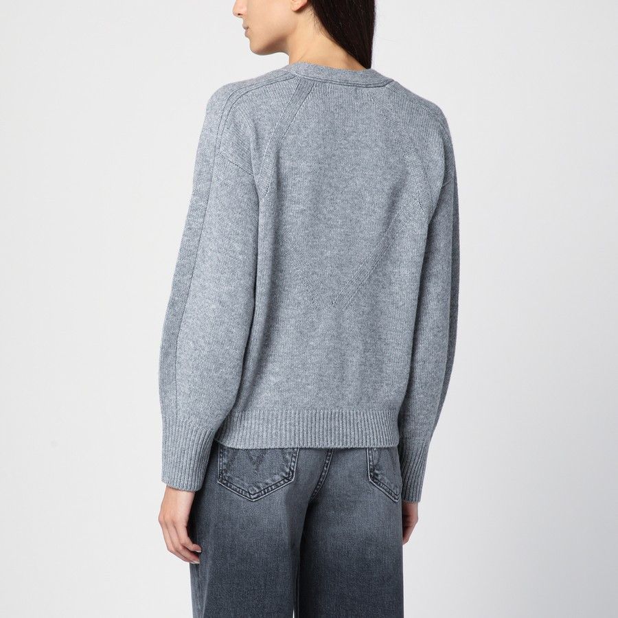 Loulou de Saison o1d2blof0824 Wool Cashmere Zanzibar Cardigan in Grey Size M / US 6-8 / IT 42-44 - 3 Thumbnail