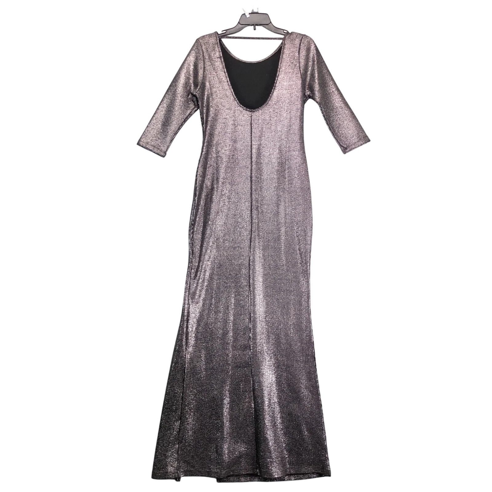 Other NWT Trixxi Black Silver Metallic Knit Evening Sheath Dress M Size M / US 6-8 / IT 42-44 - 2 Thumbnail