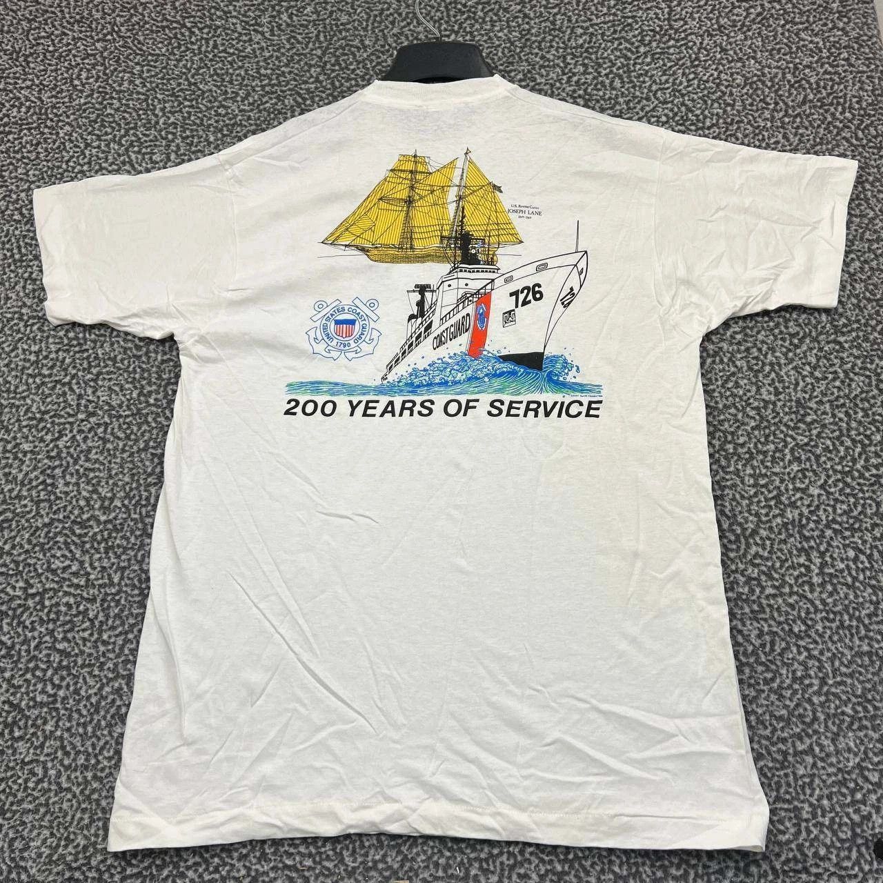 Fruit Of The Loom Vintage US Coast Guard Shirt Men XL White Deadstock New Size US XL / EU 56 / 4 - 1 Thumbnail