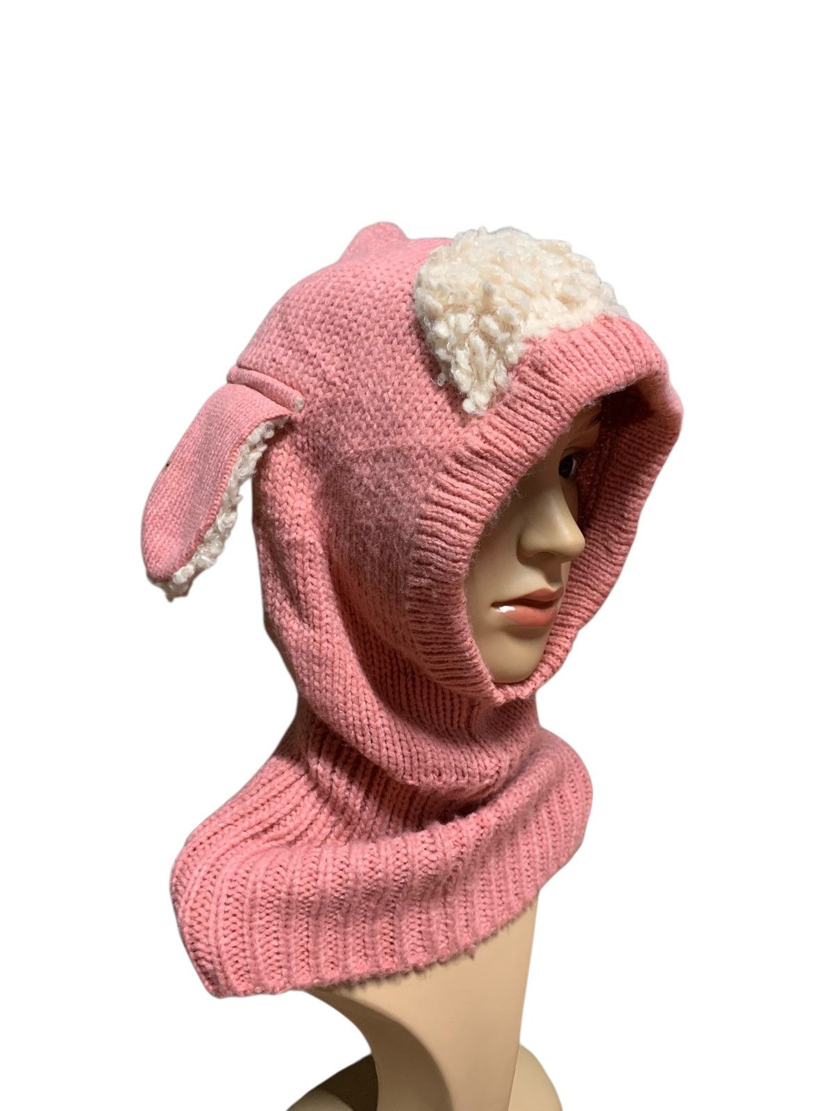 Japanese Brand Winter Lamb Hat Neck Warmer Fleece Ear Size ONE SIZE - 2 Thumbnail