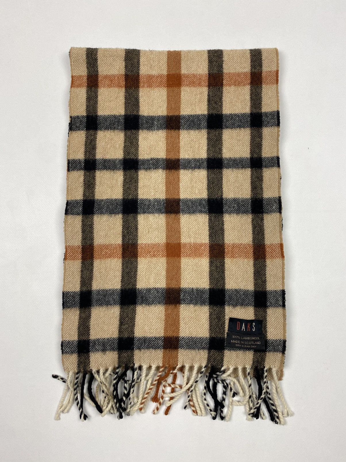 DAKS Daks London Lamswool Plaid Check Scarf Size ONE SIZE - 2 Thumbnail