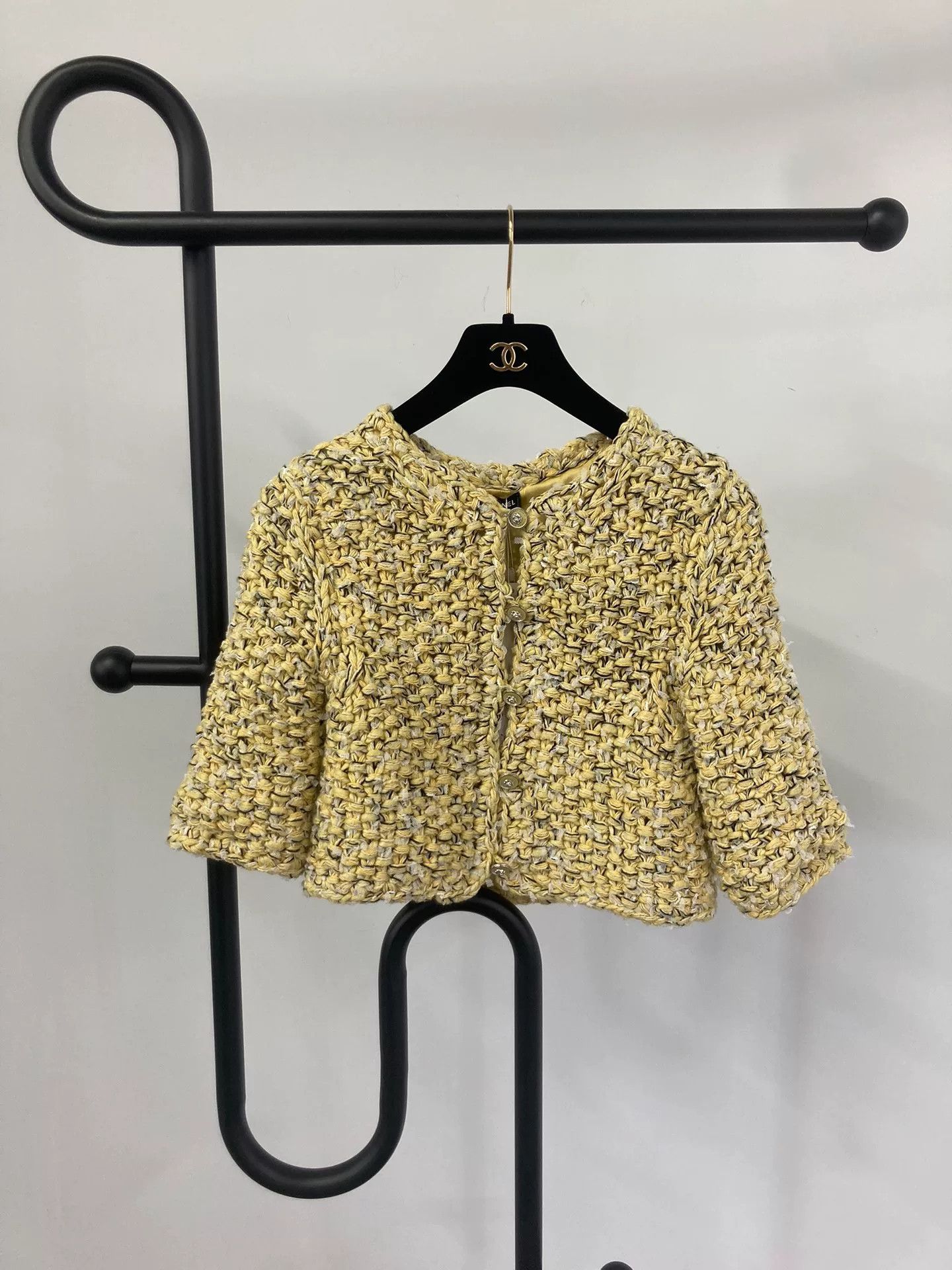 Chanel Chanel Lemon Yellow Knit Jacket Size XXS / US 00 / IT 34 - 1 Thumbnail
