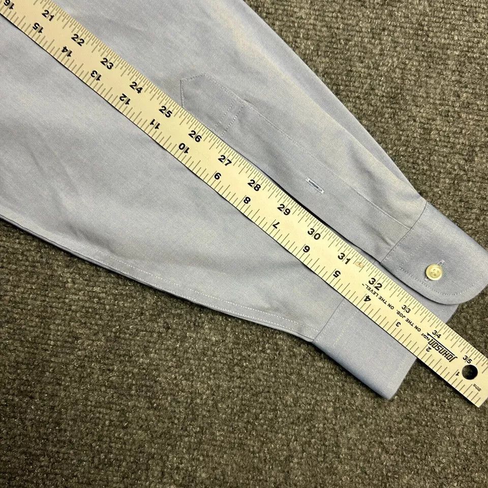 Jos. A. Bank Jos A Bank Shirt Mens 17.5 34 Blue Traveler Button Up Cotton Size US XL / EU 56 / 4 - 7 Thumbnail