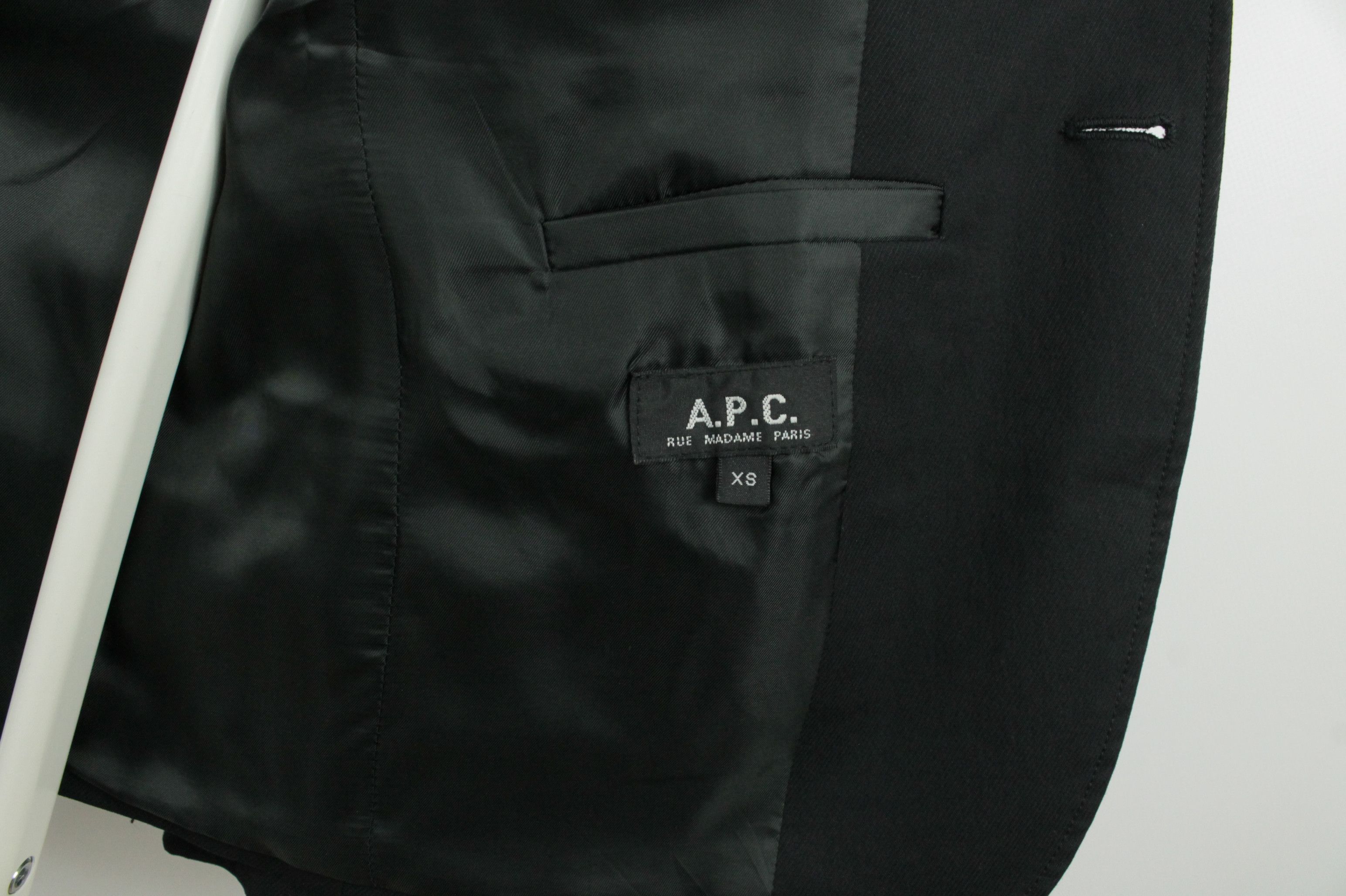 A.P.C. A.P.C. Black Cotton Nylon Blend Stretch Blazer Jacket Men's Size US XS / EU 42 / 0 - 6 Thumbnail