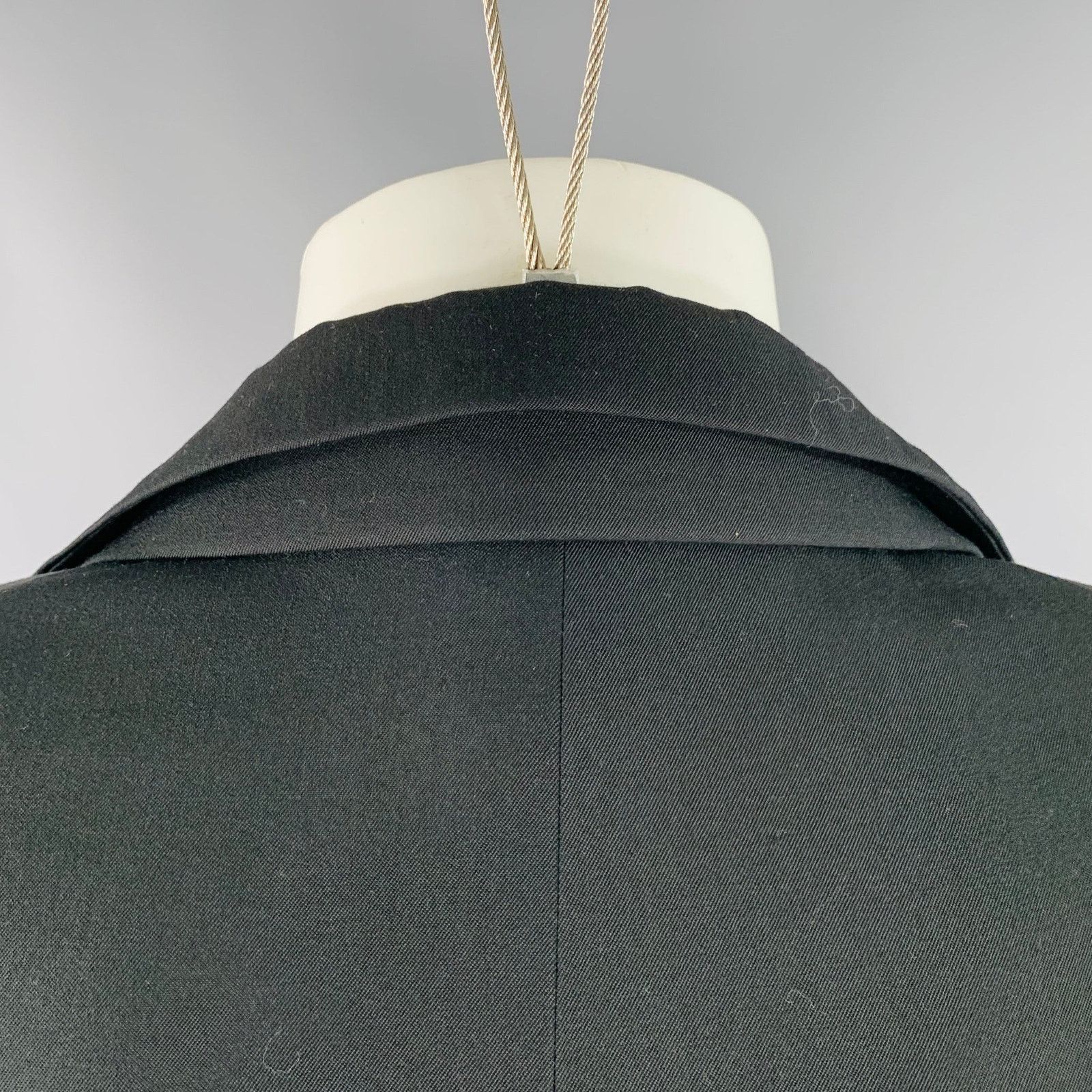 Comme des Garcons Homme Plus PLUS 2022 Size S Black Wool Notch Lapel Jacket Size US S / EU 44-46 / 1 - 6 Thumbnail